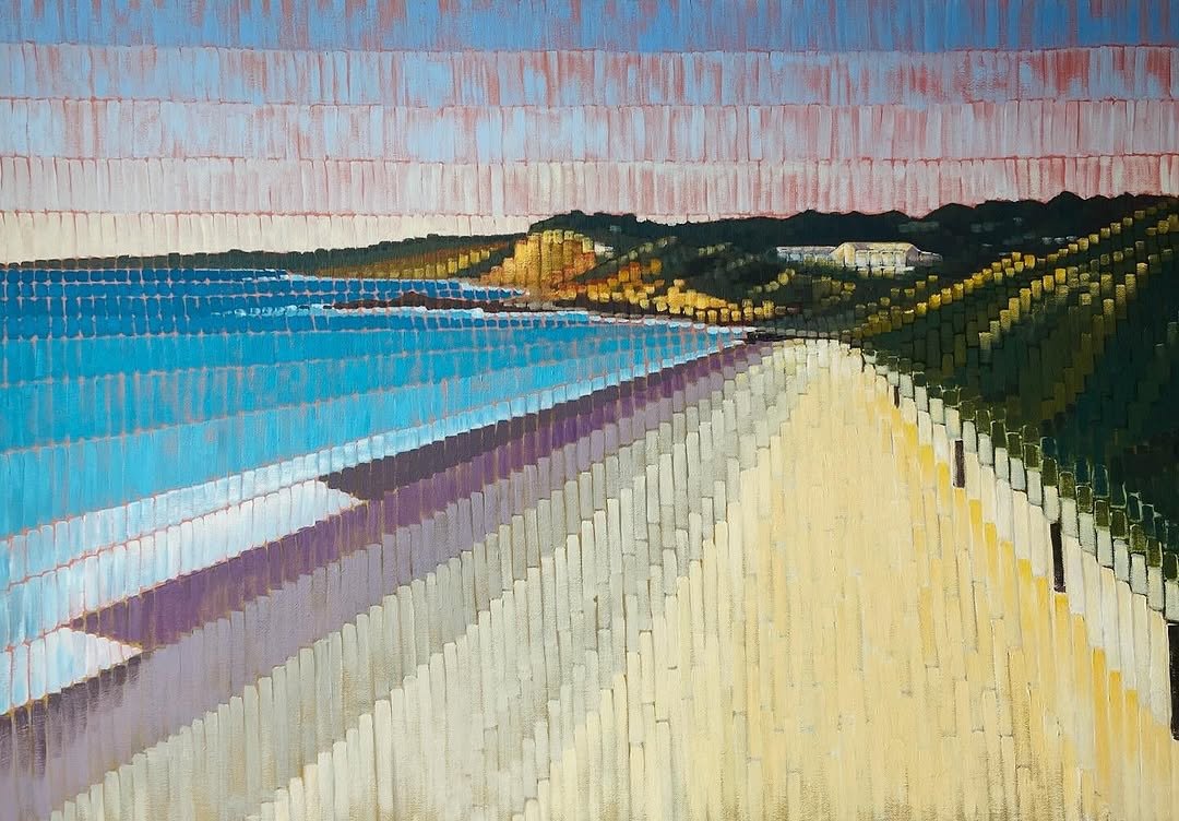 'Anglesea Main Beach',  60 x 90 cm, acrylic on canvas. $950.