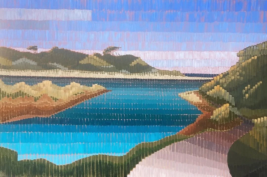 'Anglesea River Mouth', 60 x 90 cm, acrylic on canvas, $950.