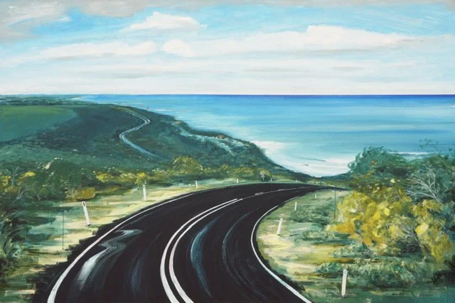 'Road to Bells', original on display at Bellbrae Estate. Limited prints made to order. Details can be found on the ‘Prints’ page. 