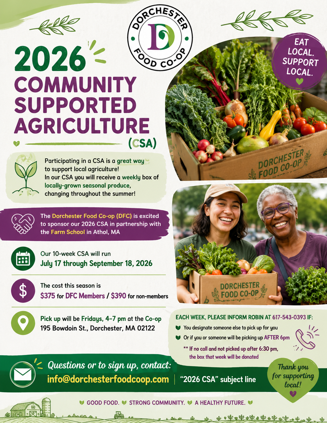 Join the DFC Summer CSA 