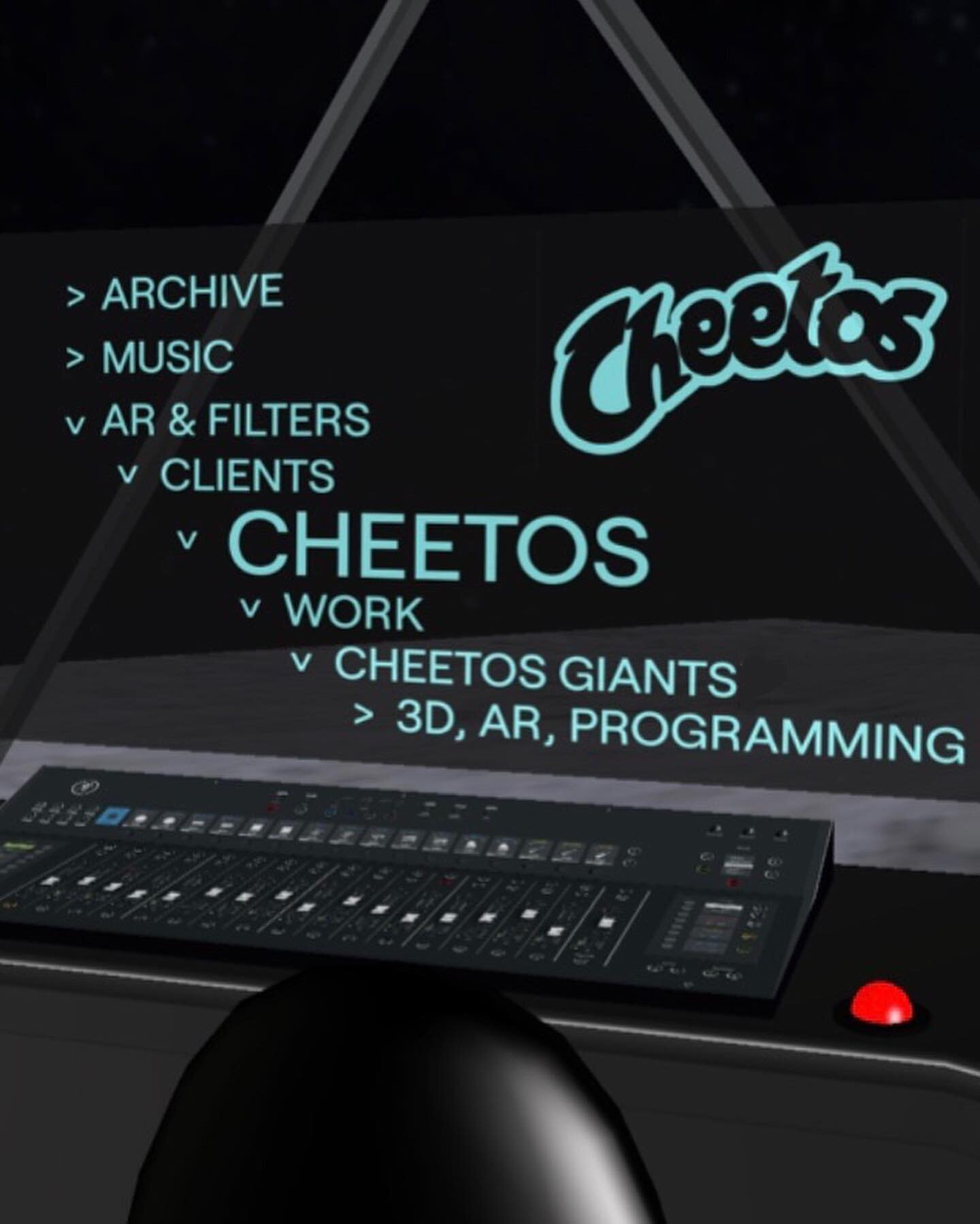 BASSISTUDIO WORKS 📂 2021 ➡️

3D design, AR integration &amp; Programming for @chester_es @cheetos new Cheetos Giant 🥕🧡 Team @neosoda 🤜🤛