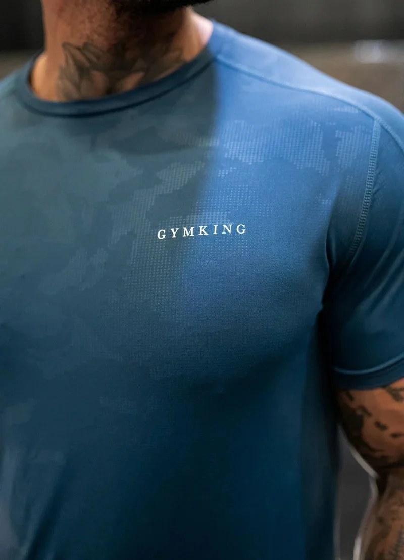 Gym King Debossed Camo SS Tee