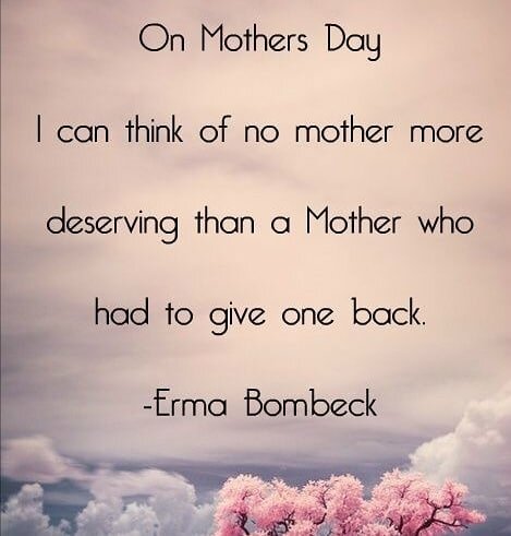 On this mother's day we're send our love to all the mothers that have lost.

It can be such a hard day especially seeing posts and things on a wide erray of social media. But however you're feeling today (dad's too) there's always support and help ou