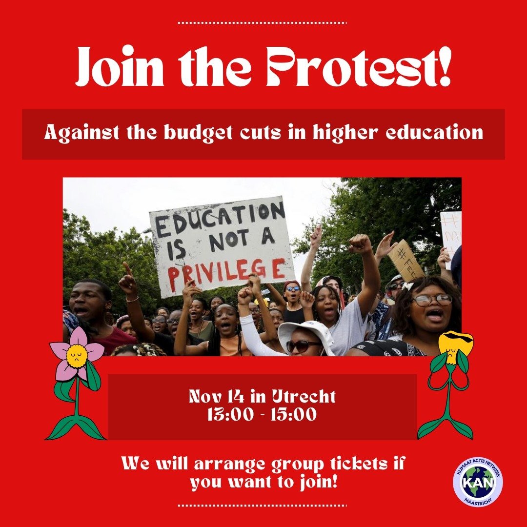 📢 Education should be a priority, not an afterthought! Budget cuts in higher education threaten the quality of our learning and our future. Join KAN, together with WOinActie, in standing up for accessible education for all! 💪

📍 Location: Utrecht
