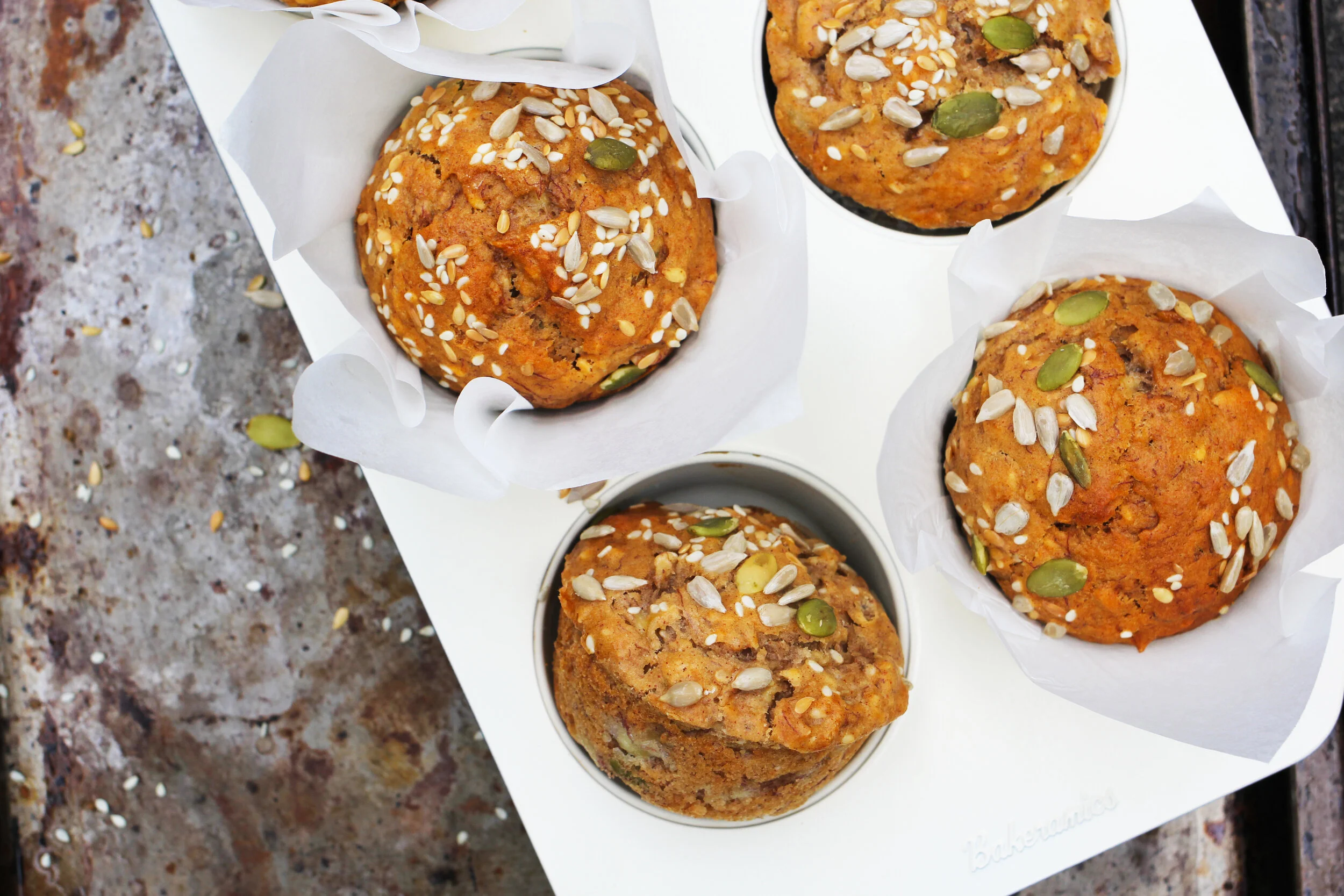 Seeded Banana Muffins