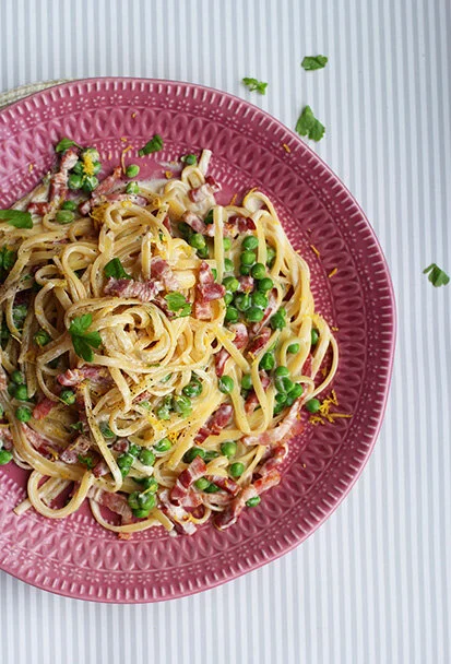 Lemon, Pea & Pancetta Pasta