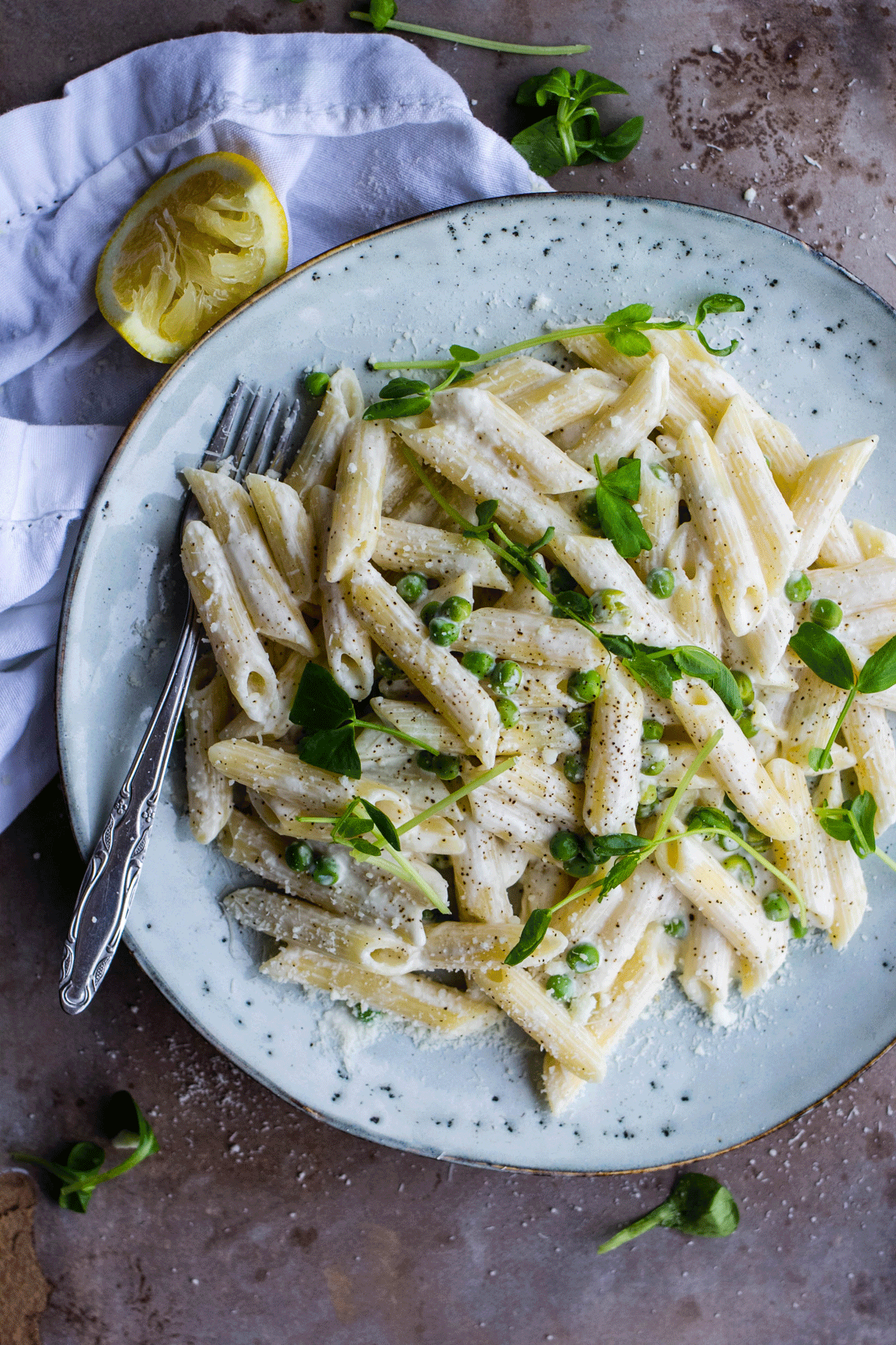 Lemon, Pea & Mascarpone Penne