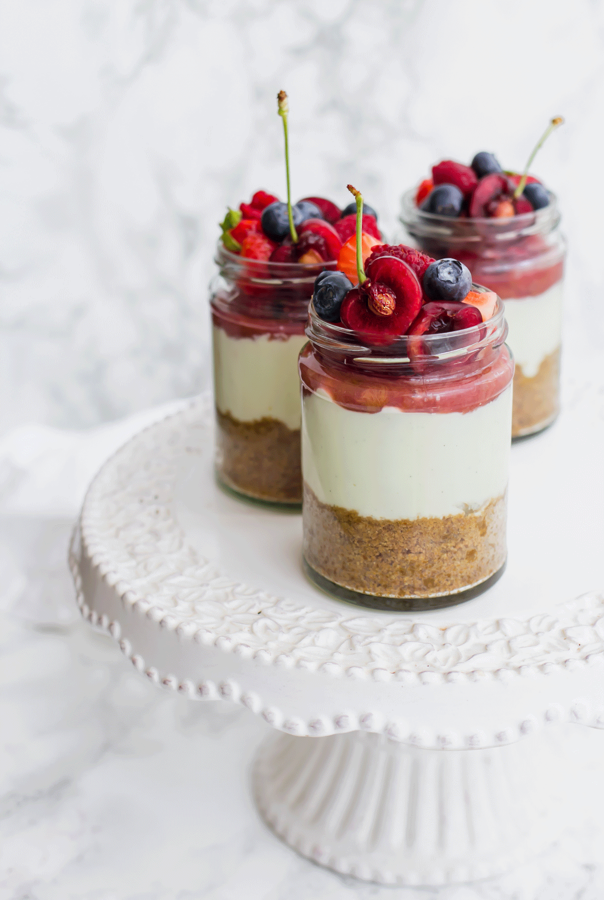 Summer Fruit Cheesecake Jars