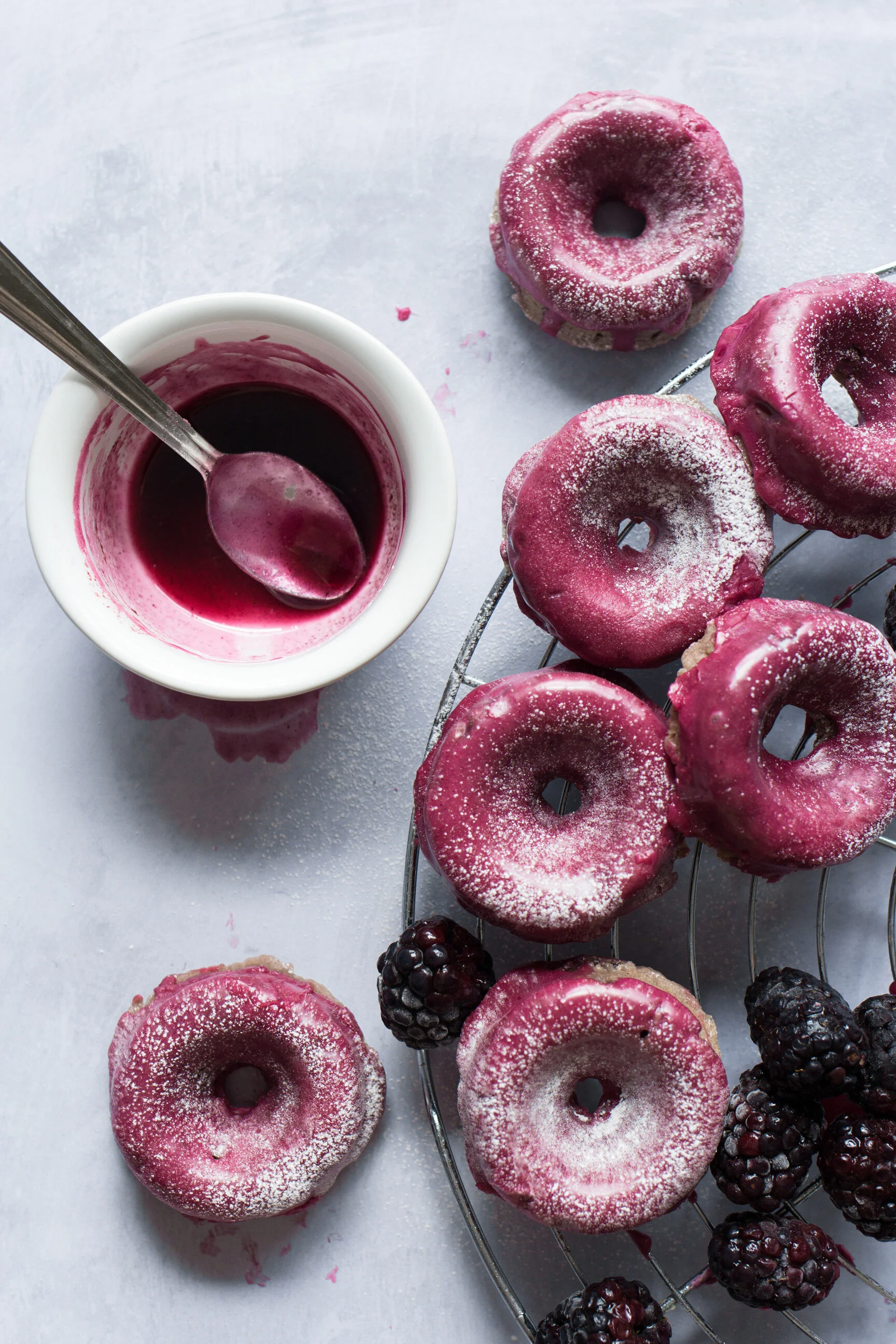 Spiced Blackberry Doughnuts