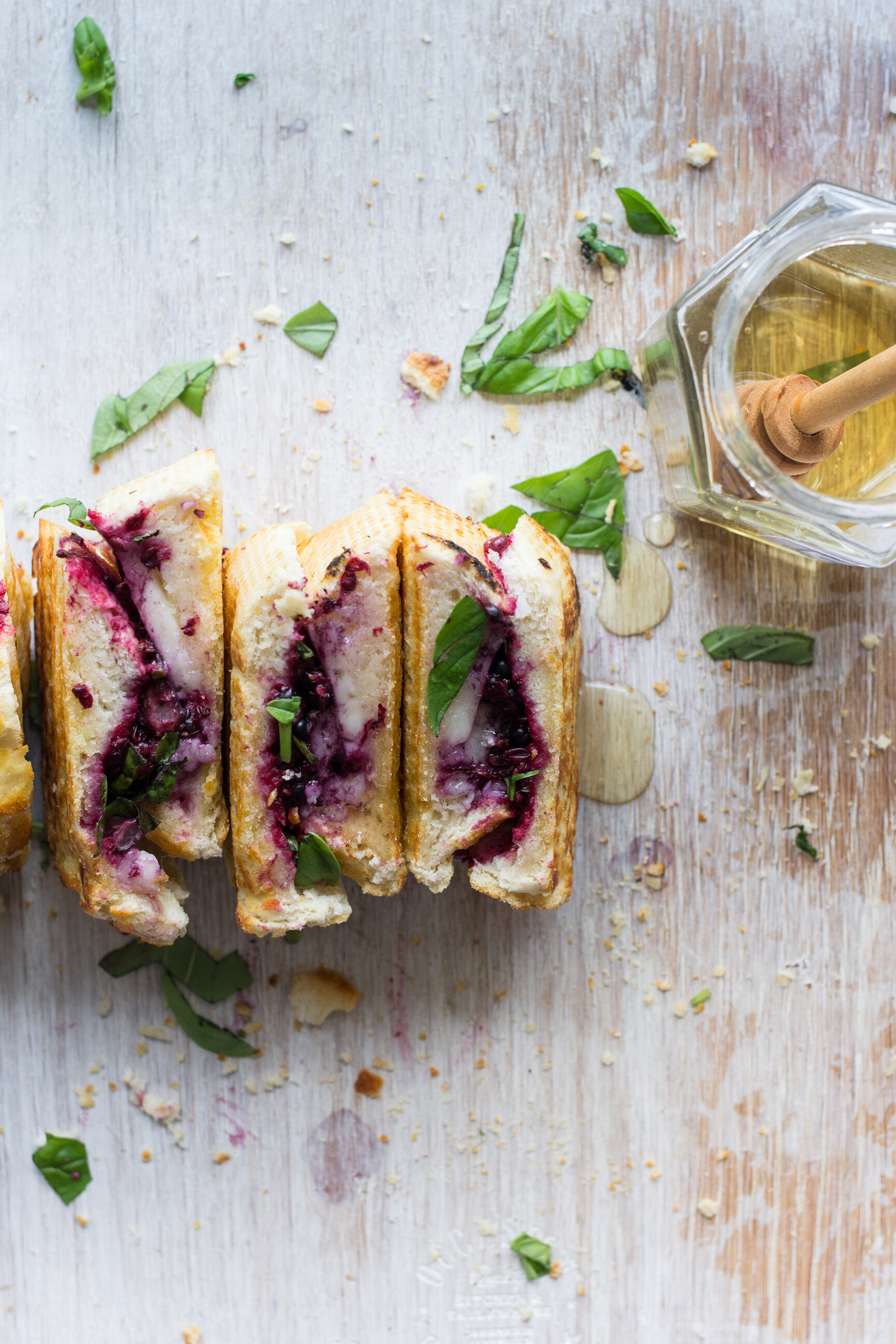 Blackberry & Basil Grilled Cheese