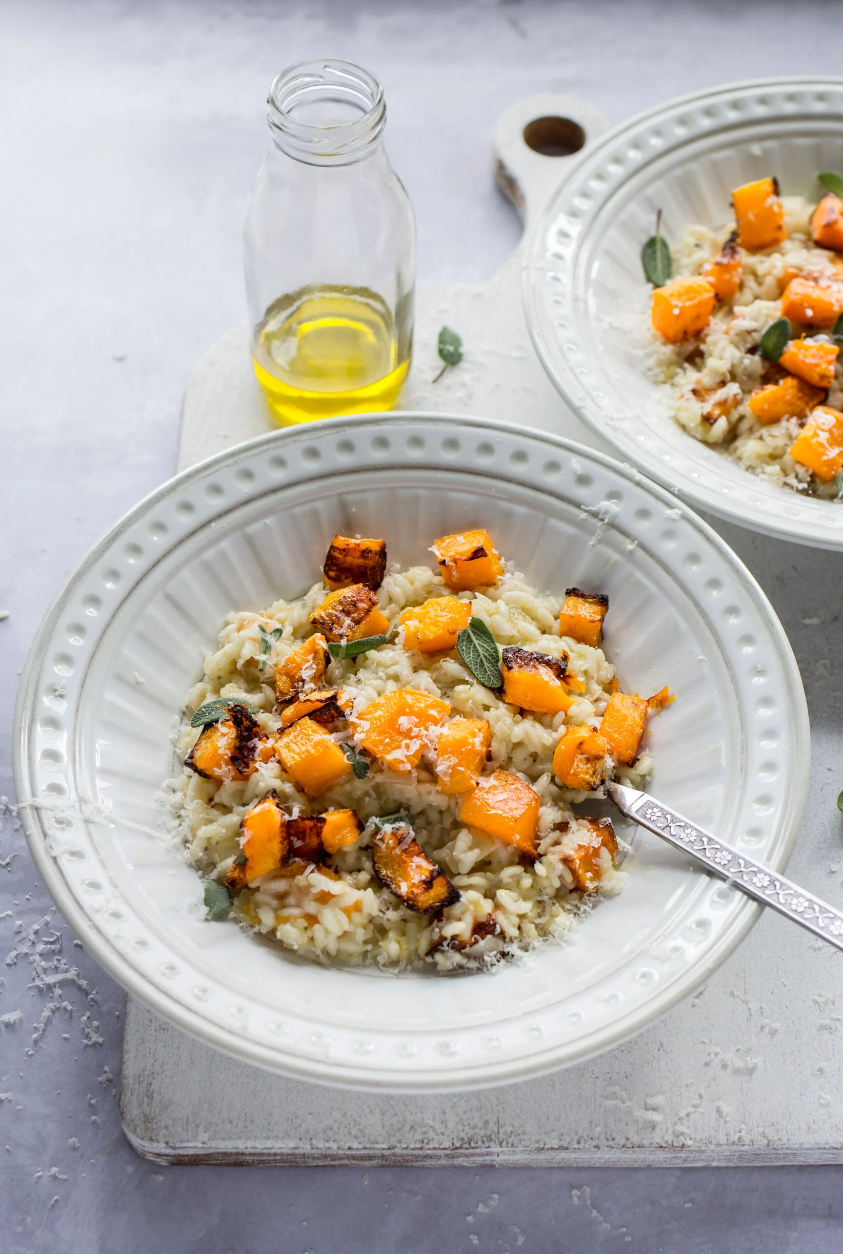 Roasted Butternut Squash Risotto with Sage