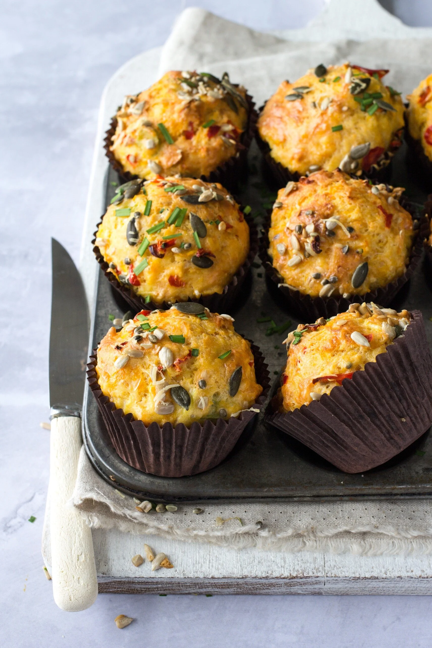 Seeded Squash and Parmesan Muffins