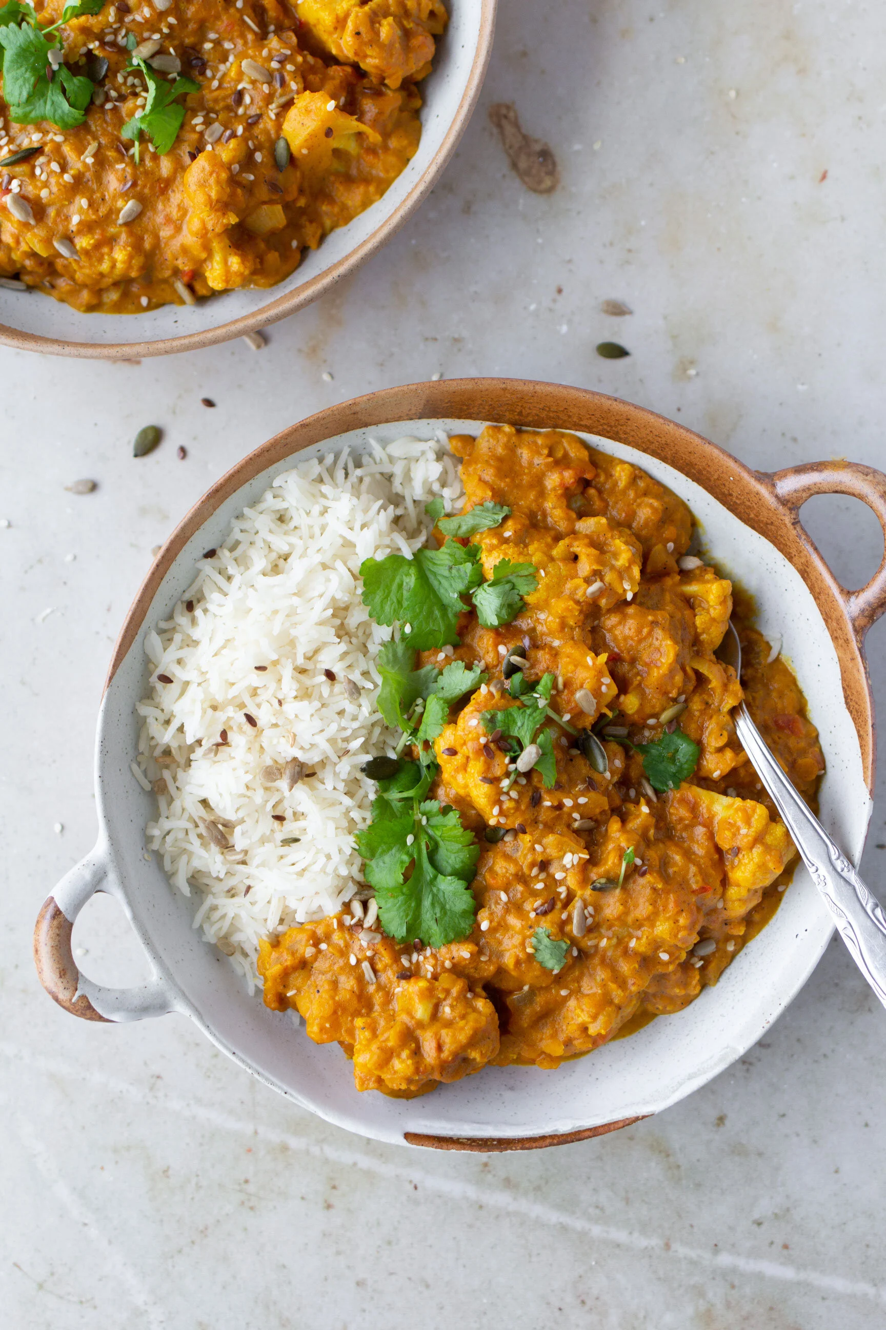 Vegan Cauliflower and Red Lentil Curry