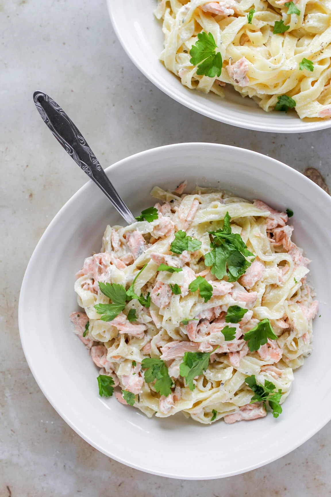 Creamy Salmon Tagliatelle Pasta