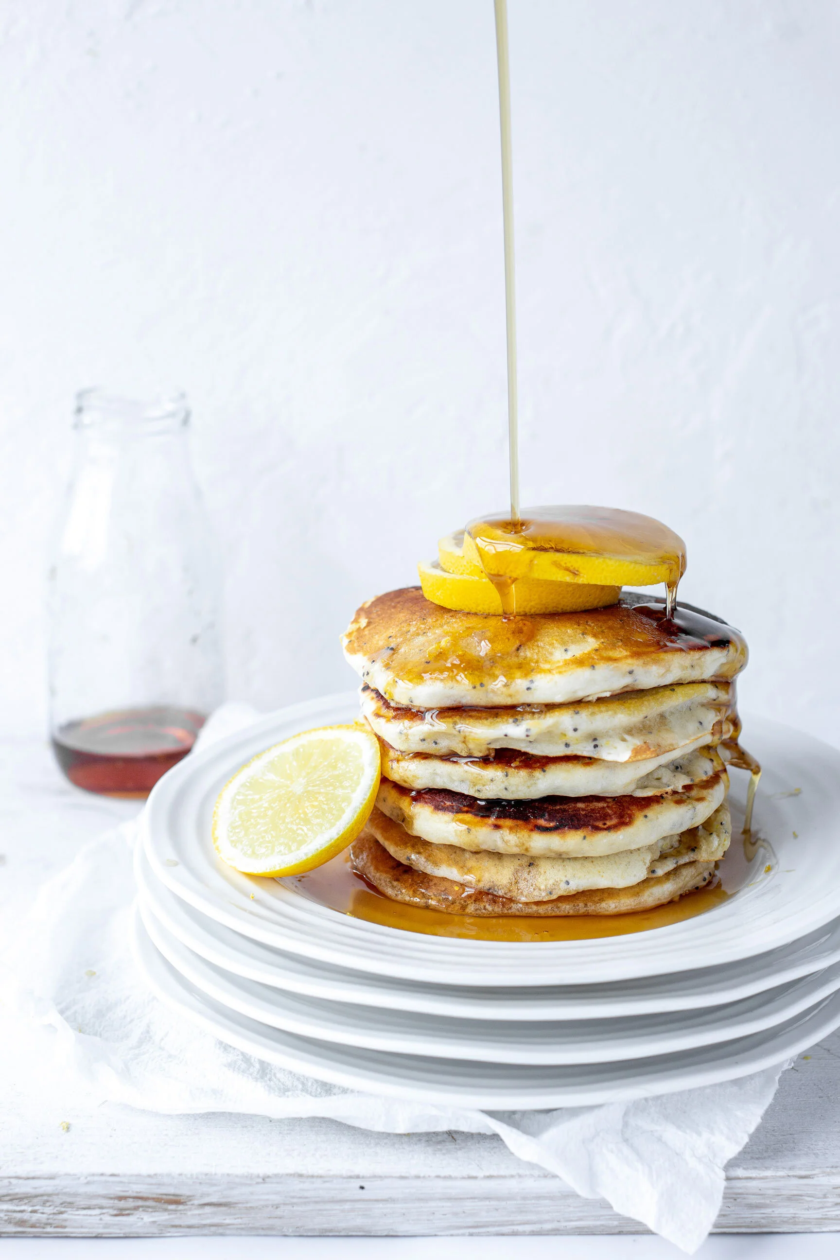 Vegan Lemon and Poppy Seed Pancakes
