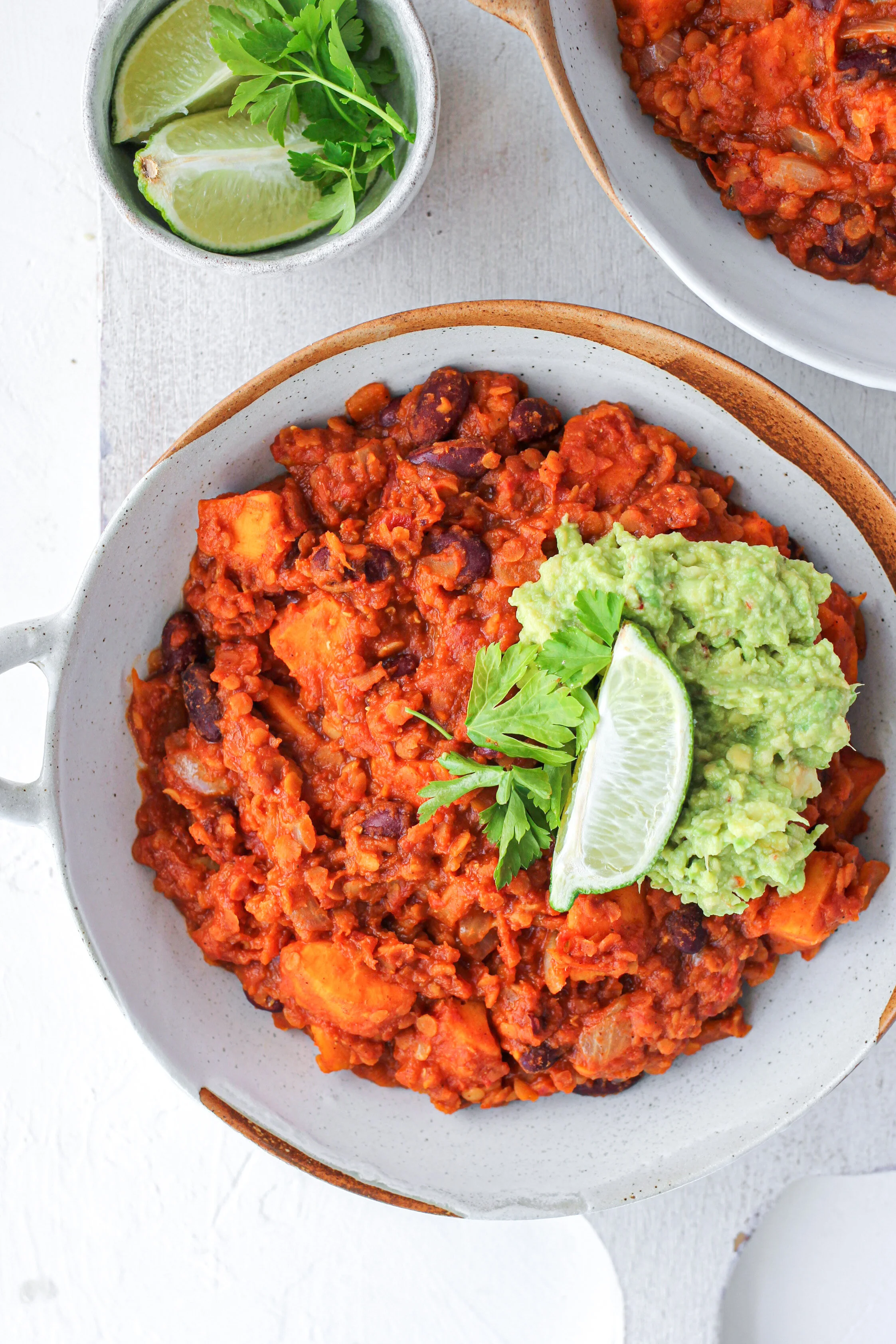 Vegan Sweet Potato and Lentil Chilli