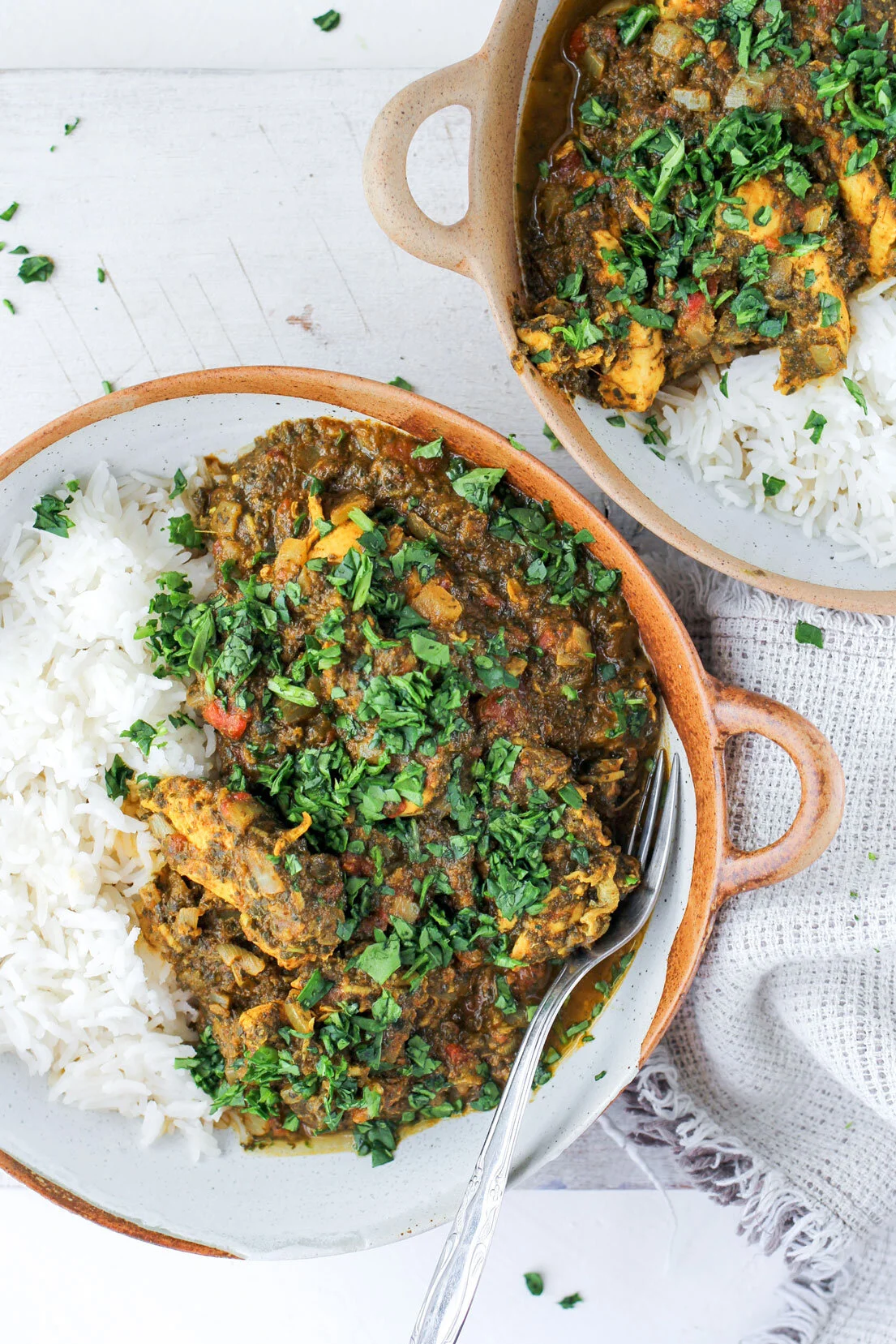 Chicken Saag with Rice