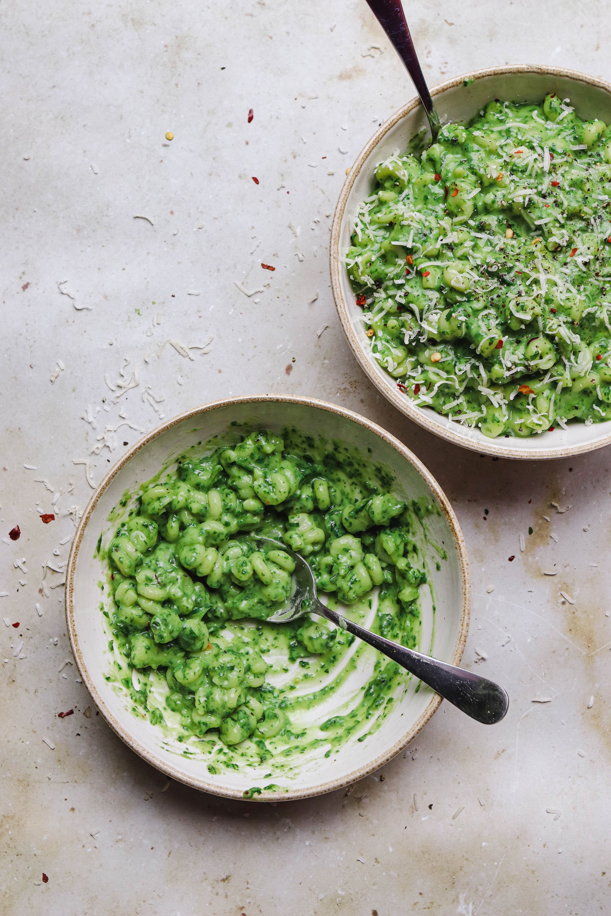 Cheesy Spinach Pasta