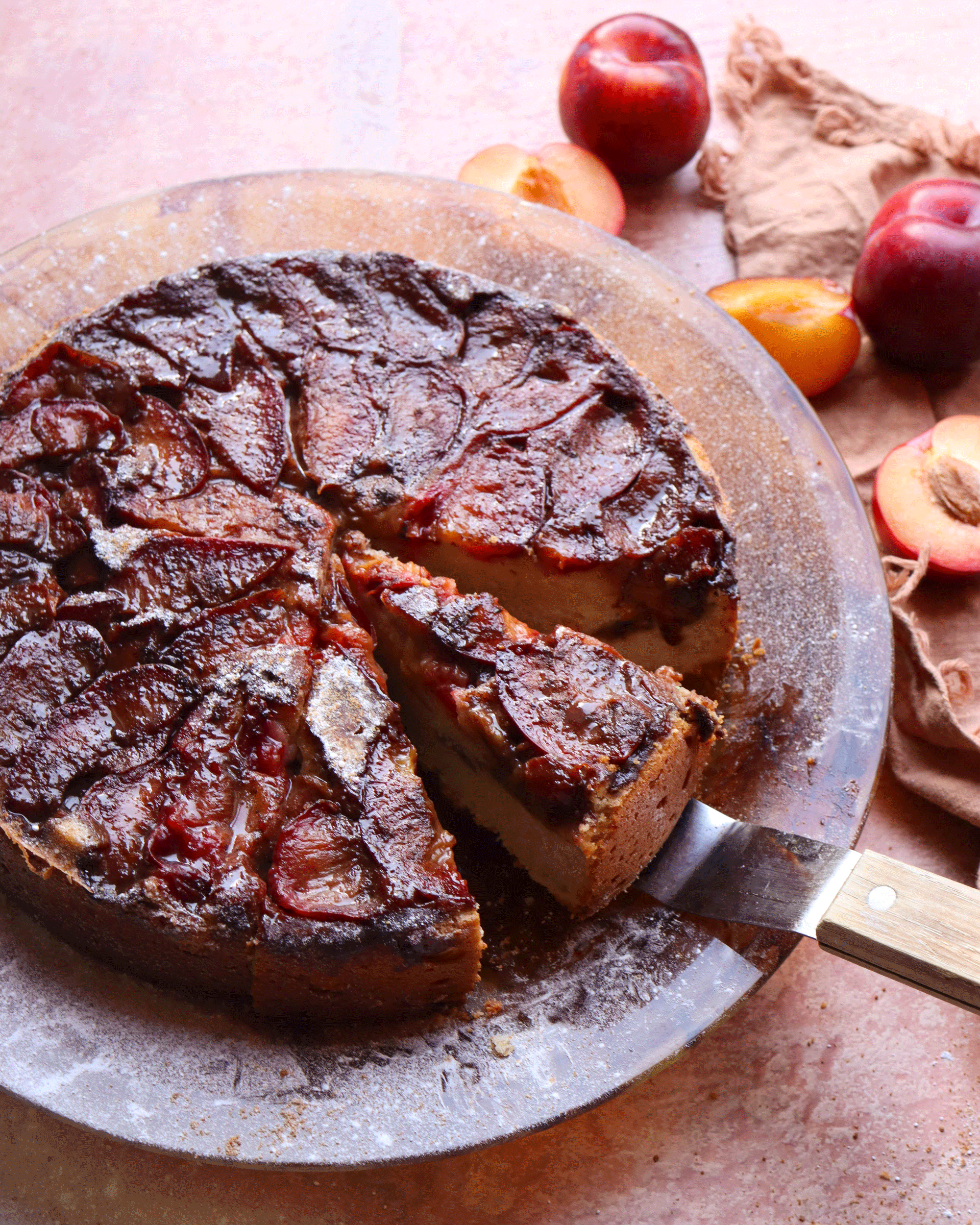 Chai Spiced Plum Cake