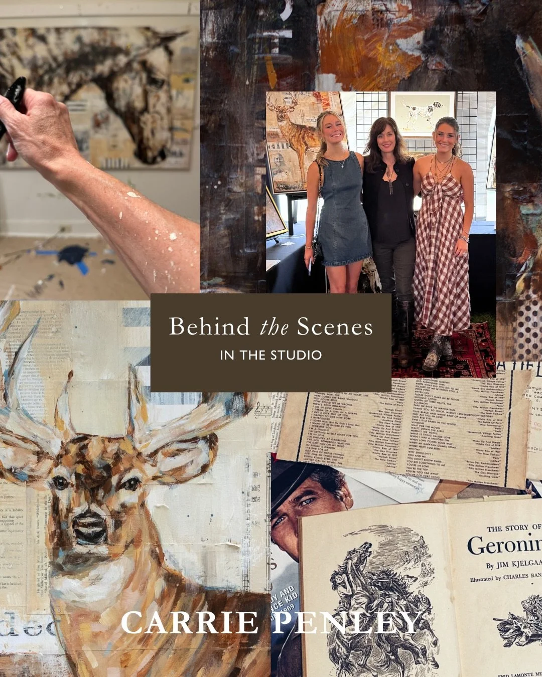 The last few months was full of painting, travel, family and reorganization! I finished a 6' highland cow for the fabulous new steak house @chrsteakgainesville, made a whole bunch of new friends in Round Top,TX, finished a huge horse portrait for a c