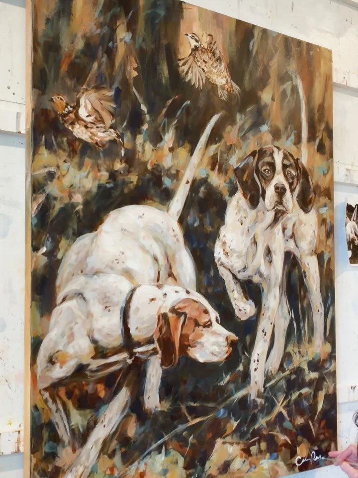 2 of my latest sporting dog paintings will be on view @penleyprintingandframing open house this weekend in Carrollton!  If you are in the area please stop by! 

411 Tanner Street
Carrollton, Ga