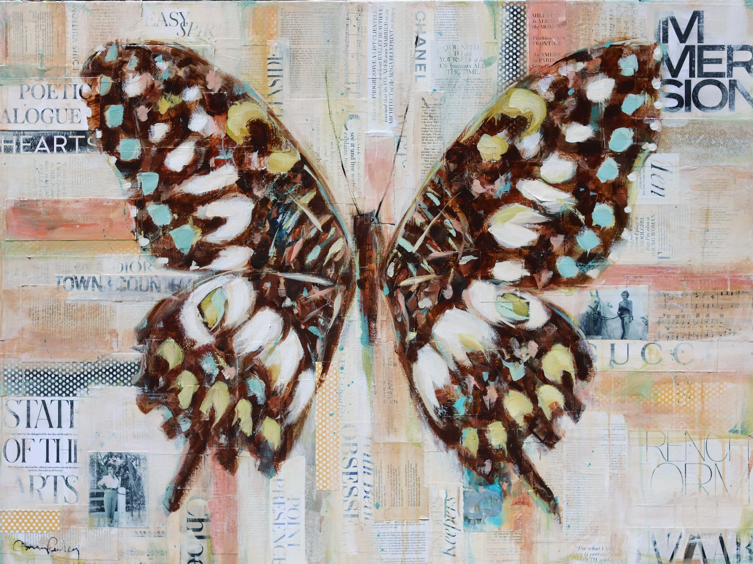  Poetic Dialogue, mixed media on canvas, 36×48, $8200 