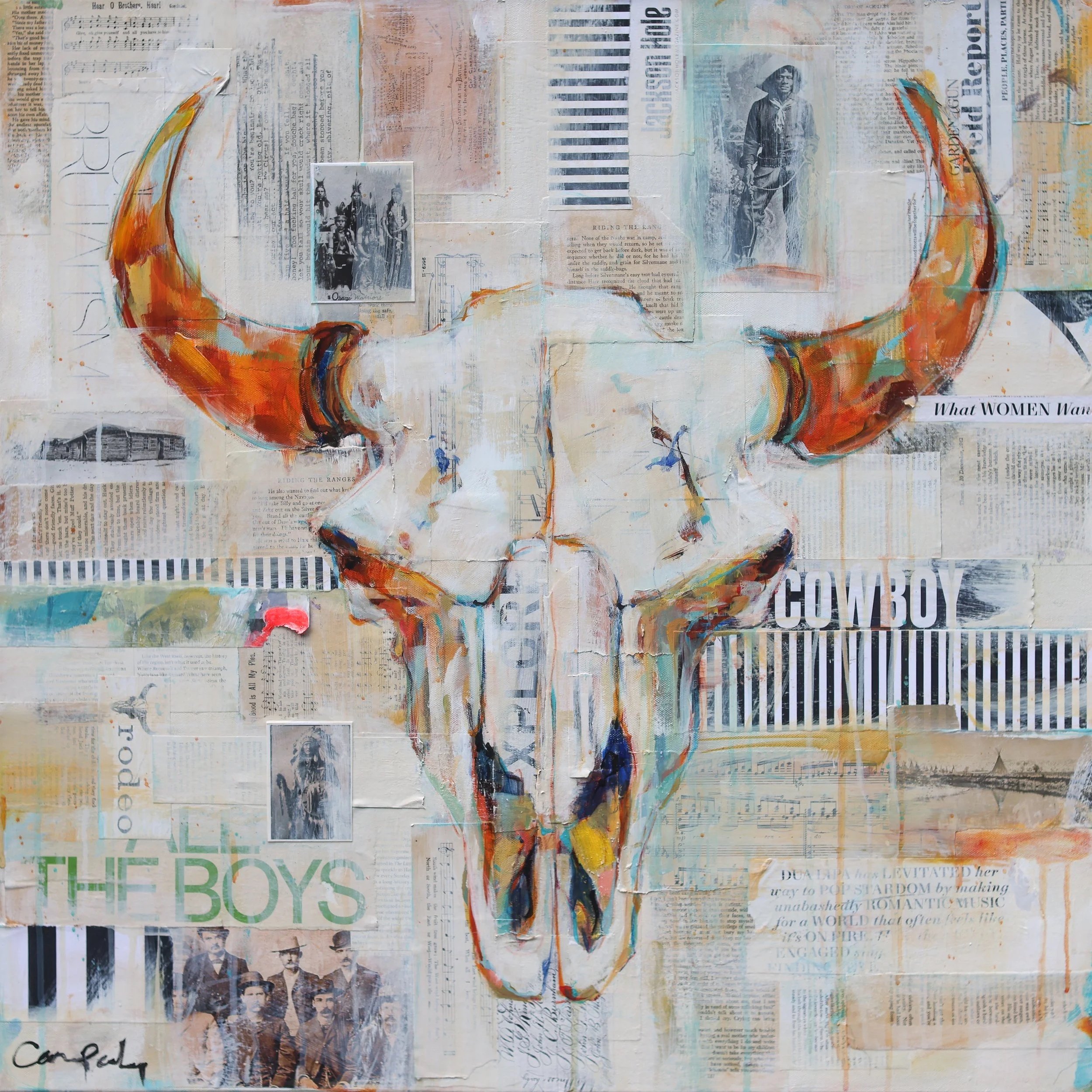  What Women Want, mixed media on canvas, 30 × 30, $5750 