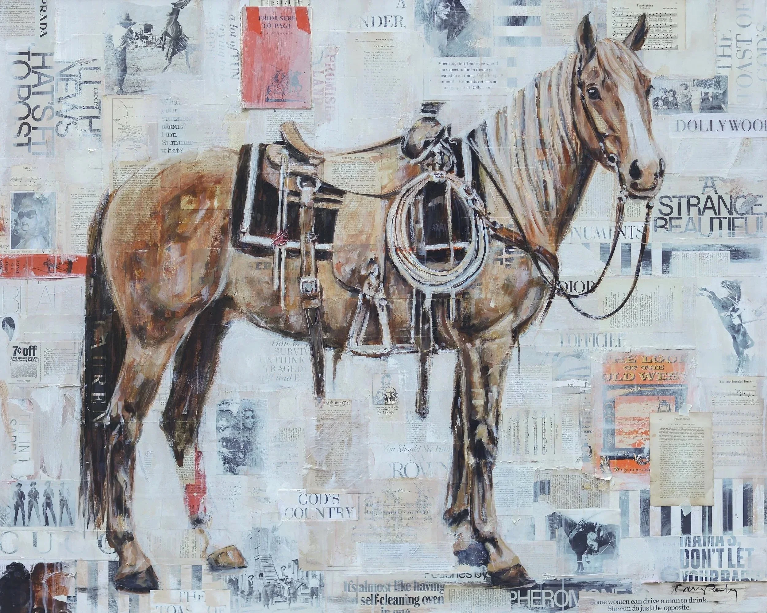  Still in the Saddle, 48” x 60”, on canvas, 25 lbs.  