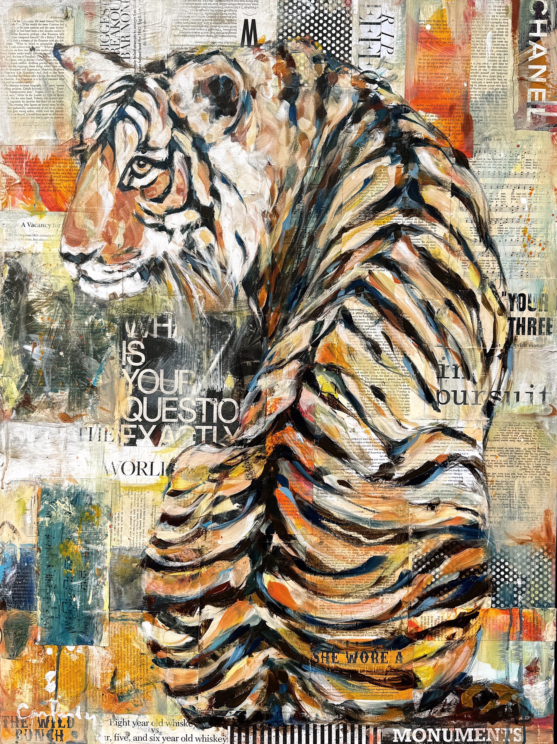 In Pursuit, 30 x 40, mixed media, $6400, Gallery Wild