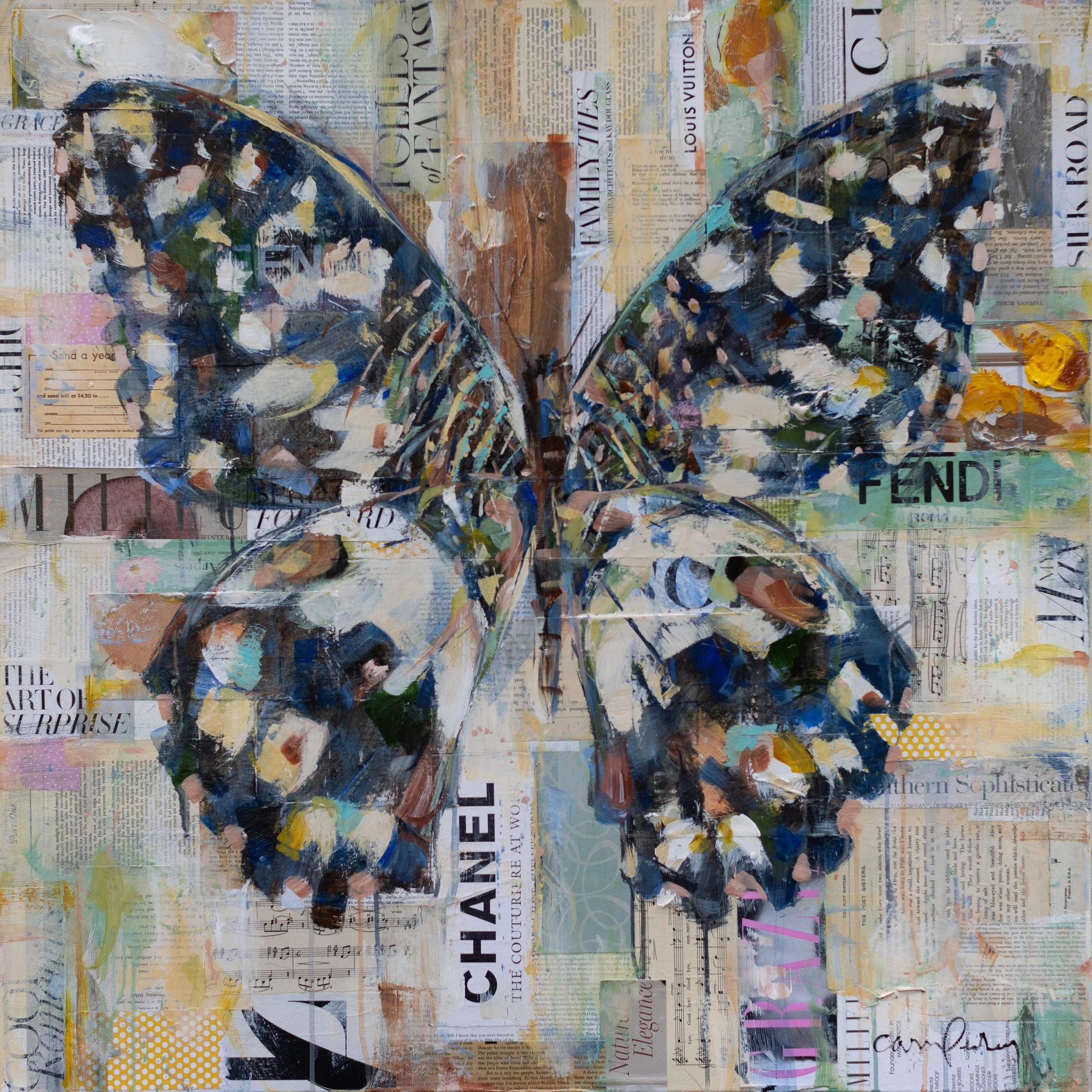 Family Ties, 36 x 36, mixed media, $6000, Gallery Wild