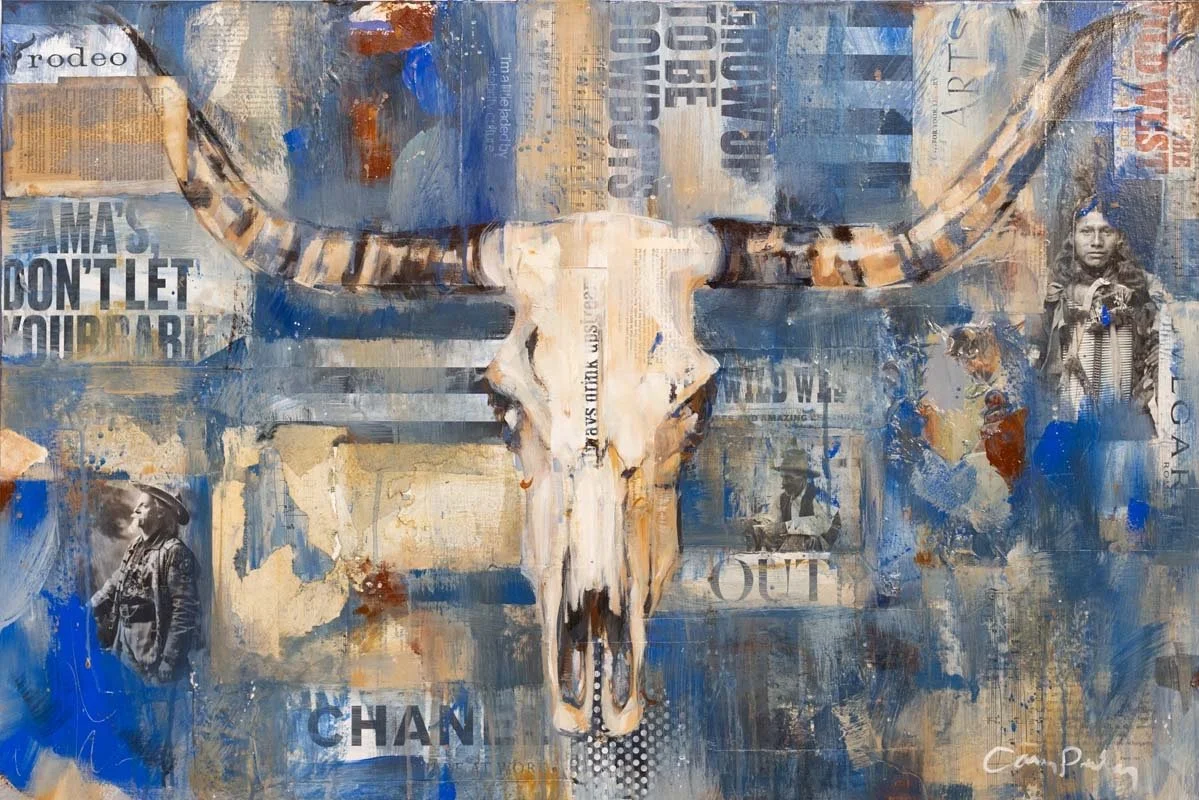Scout, mixed media on canvas, 24 x 36, $5400, Carrie Penley Studio