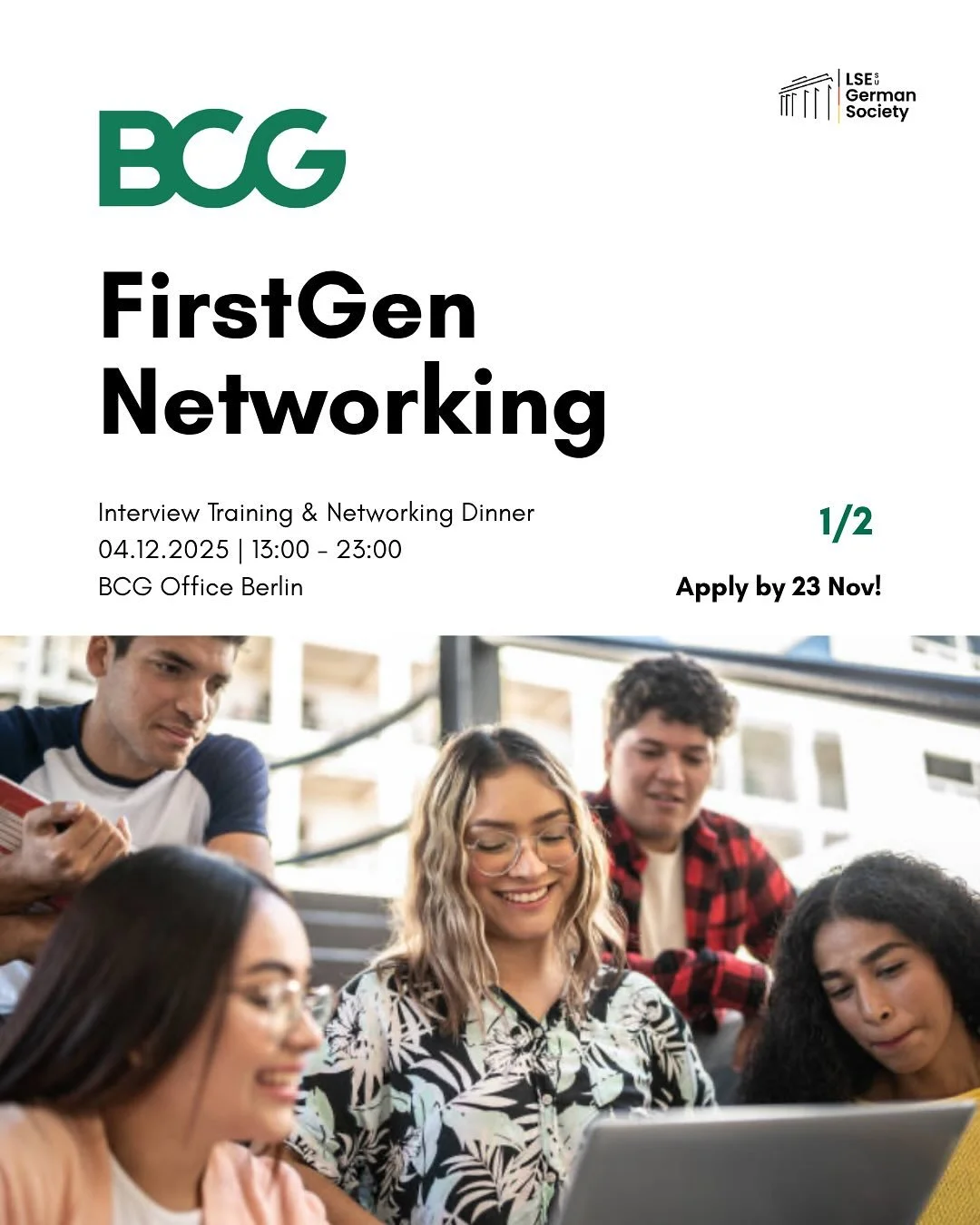 🎯 BCG: Your next events 💚
Ready to take the next big step on your career journey? BCG invites you to two exclusive opportunities designed to elevate your confidence, strengthen your skills, and help you shape your path into consulting and beyond.

