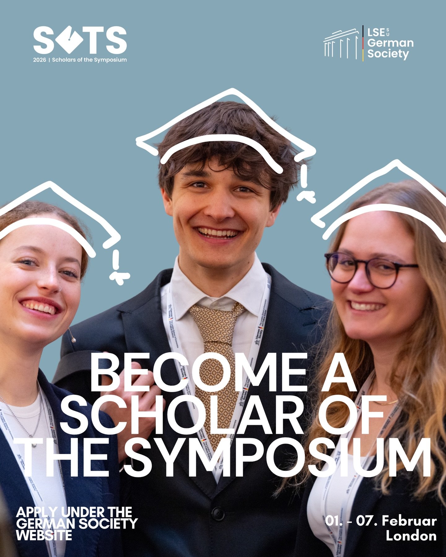 ‼️APPLY NOW‼️

SOTS Scholarship at the 25th LSE German Symposium

The German Society at LSE is looking for motivated students to participate in a week full of political debate in London!

📅 2-6 February 2026 (SOTS arrive on the 1st and leave on the 