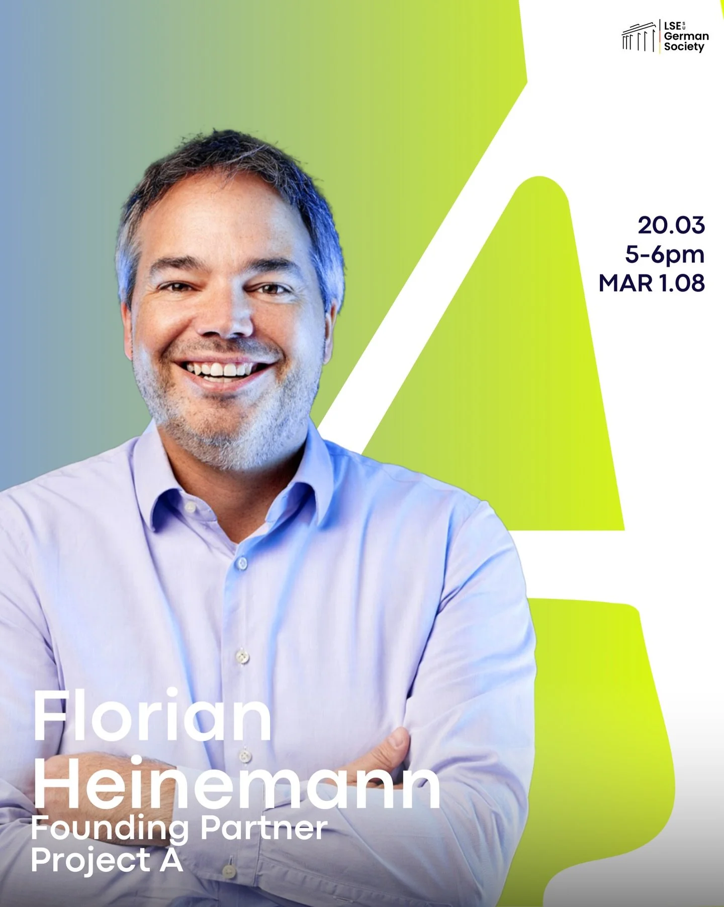 🔥 Fireside Chat Announcement

Florian Heinemann, one of Europe&rsquo;s most influential venture capitalists and Founding Partner at Project A Ventures, will join us on campus.

With a portfolio spanning some of the continent&rsquo;s most iconic digi