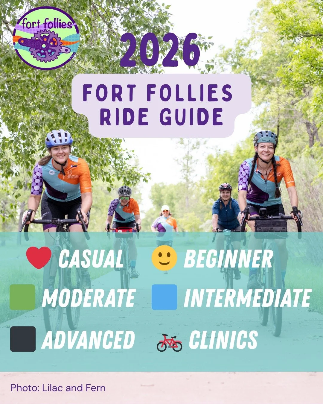 🚴&zwj;♀️ We have published a detailed ride guide to help Follies and community members feel like they can always show up prepared for a ride or event. The detailed guide can be found on our website fortfollies.com/events.

The ride guide uses the gr