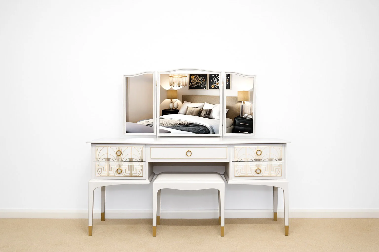 Stag Dressing Table with mirror