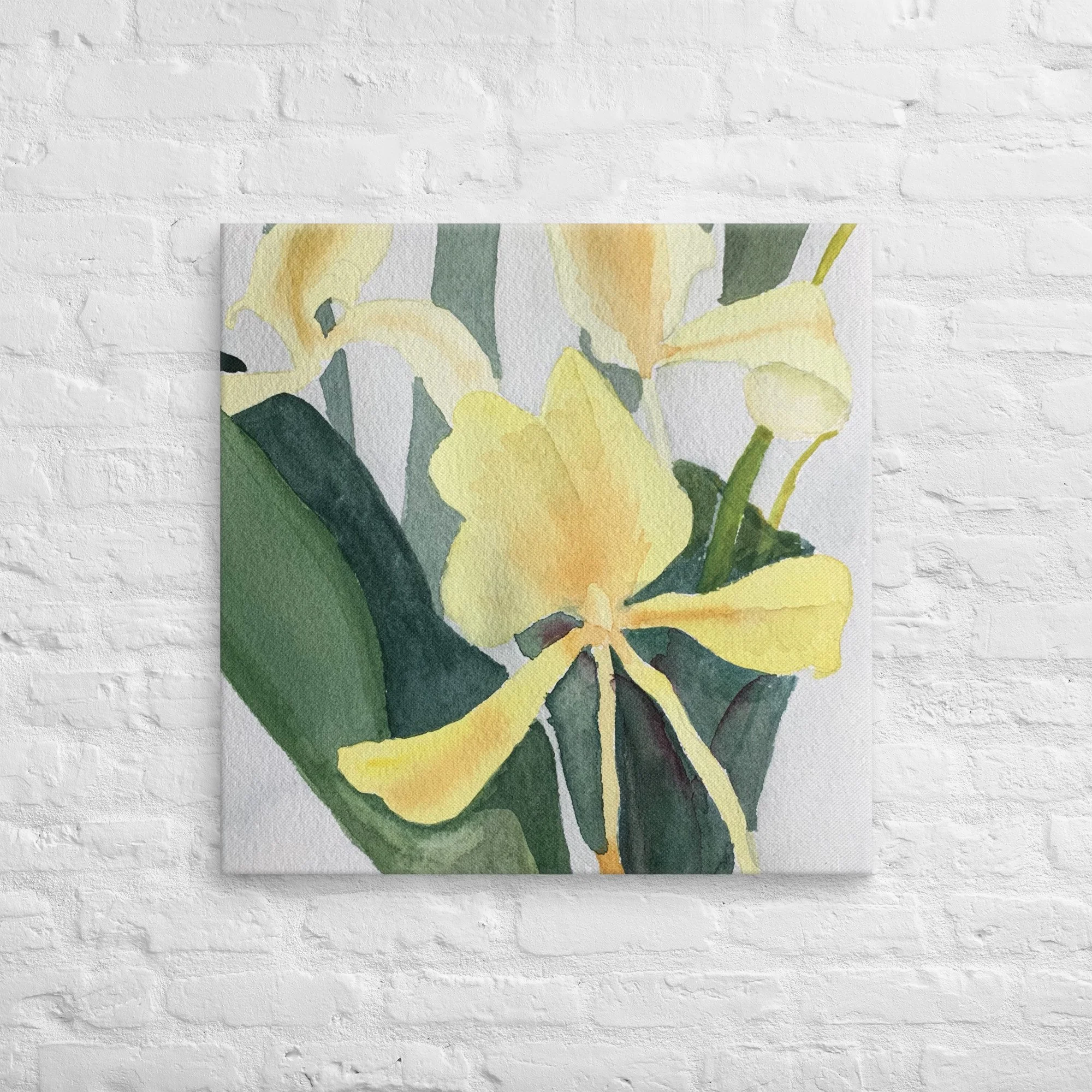 Yellow Ginger Lily Canvas Print