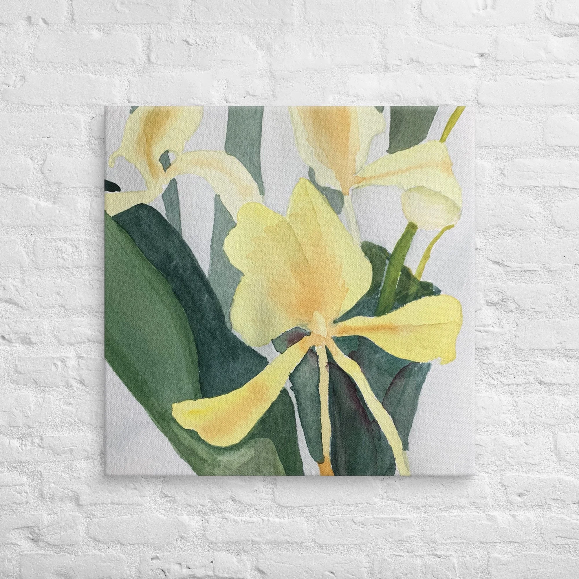 Yellow Ginger Lily Canvas Print
