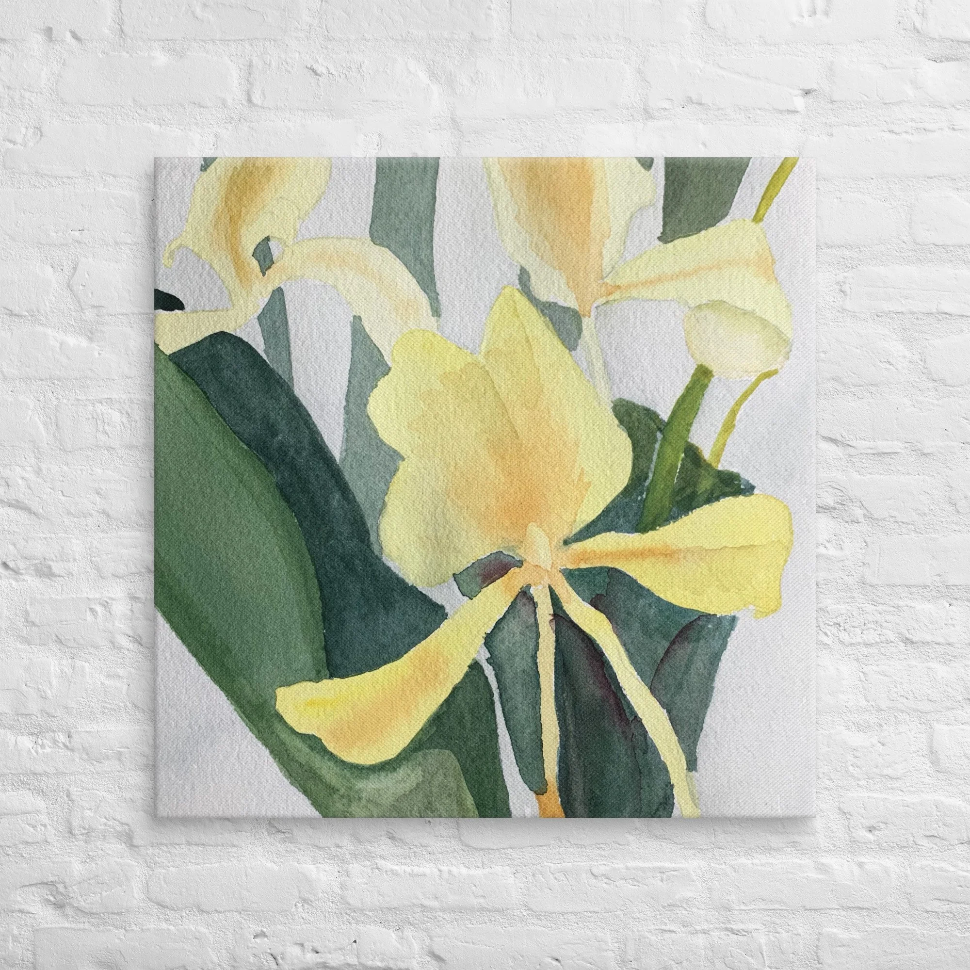 Yellow Ginger Lily Canvas Print