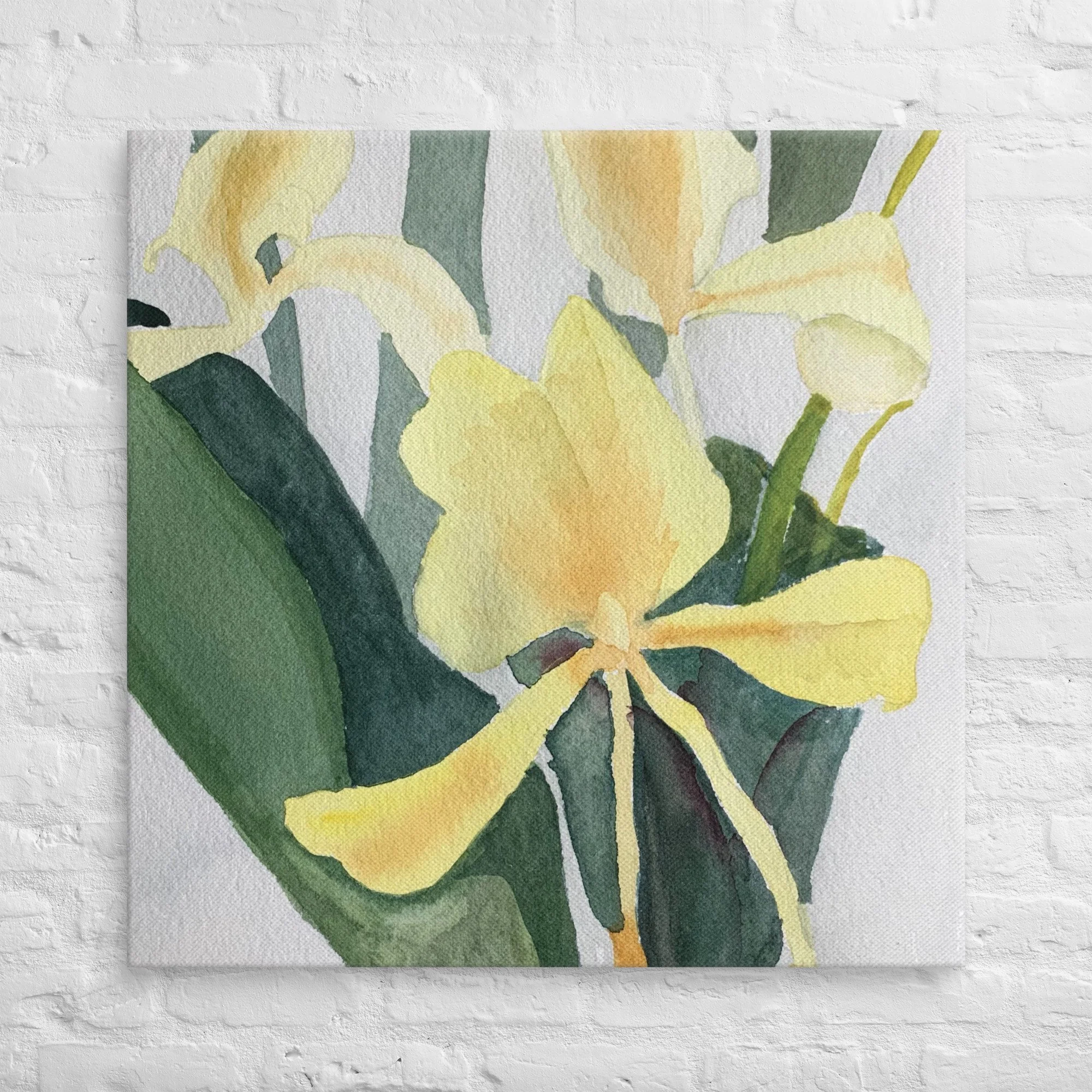 Yellow Ginger Lily Canvas Print