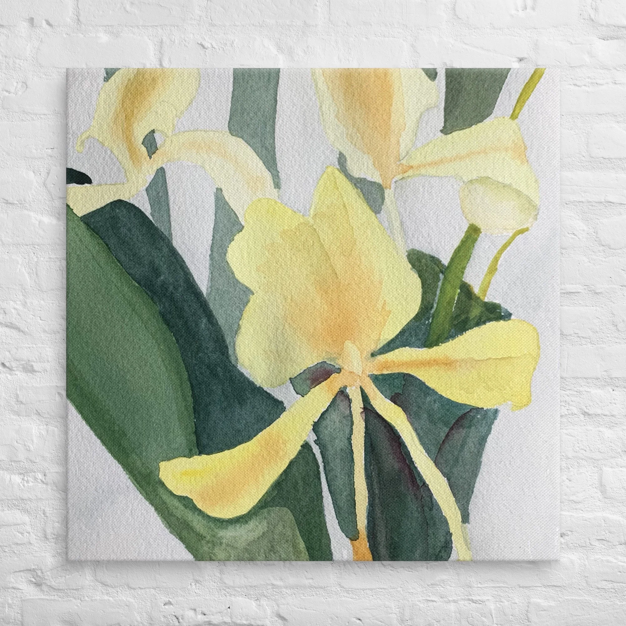 Yellow Ginger Lily Canvas Print