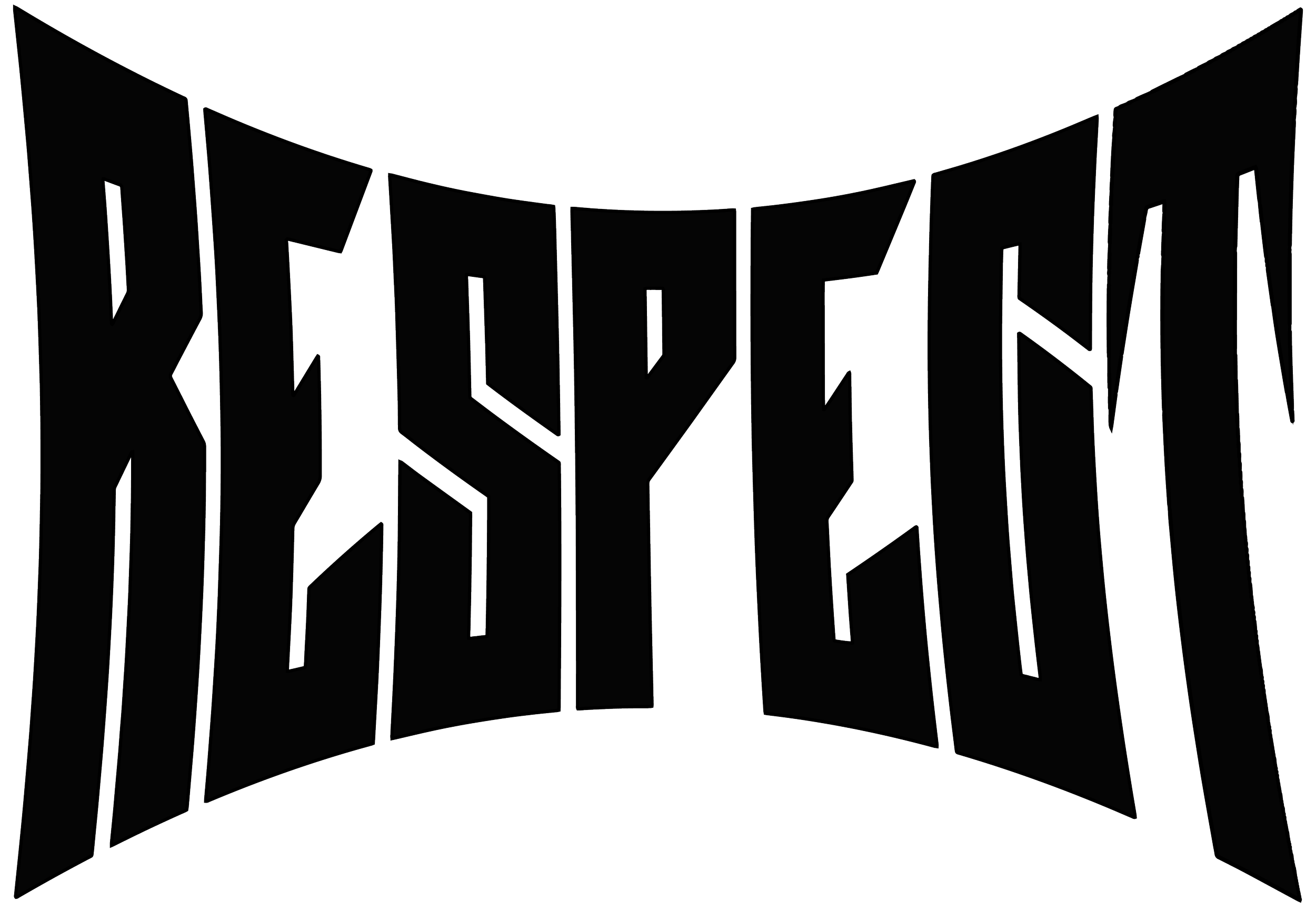 Black and white outline of the word 'HELLO' displayed in a stylized, three-dimensional font.