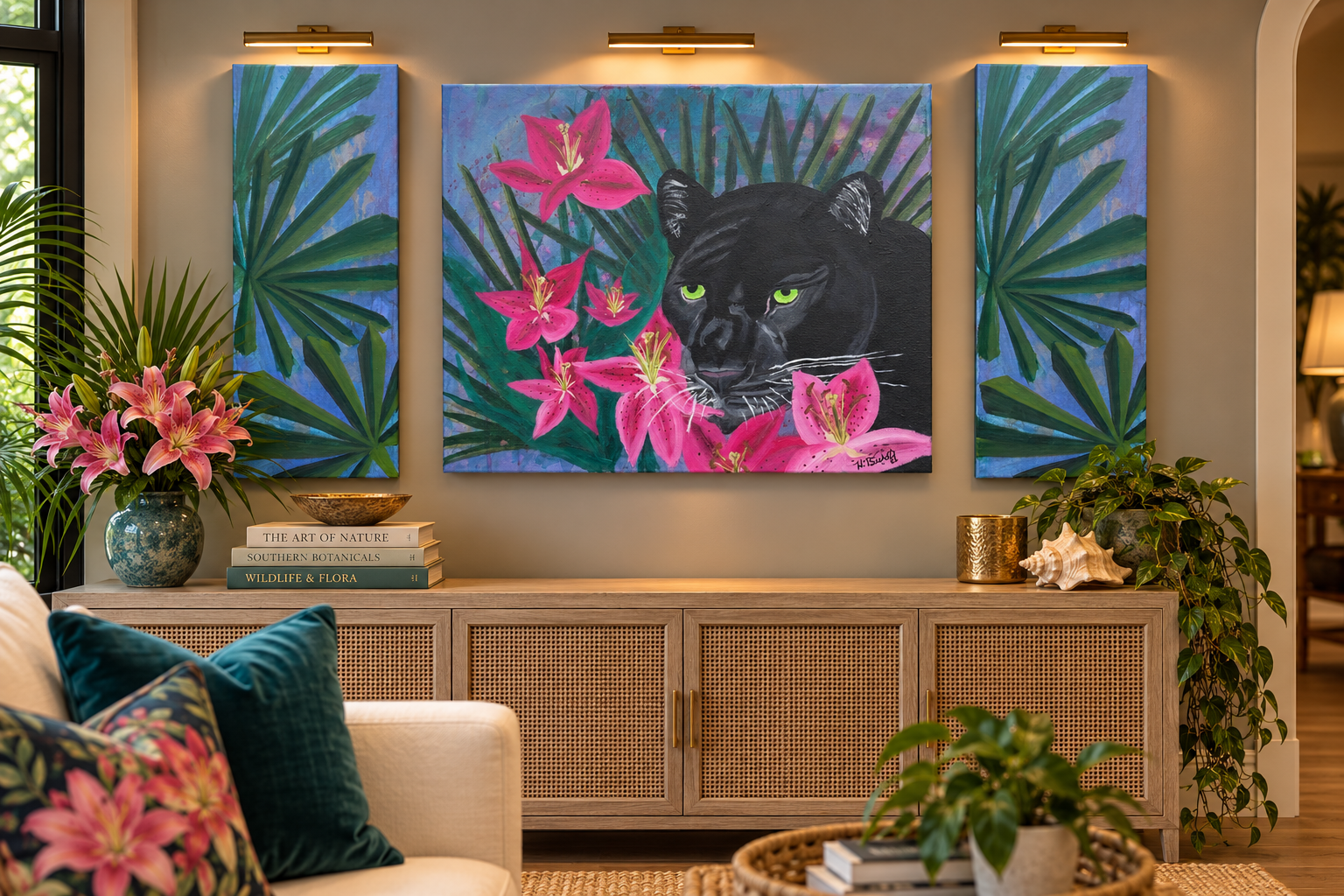 Coastal Panther Triptych Living Room.png