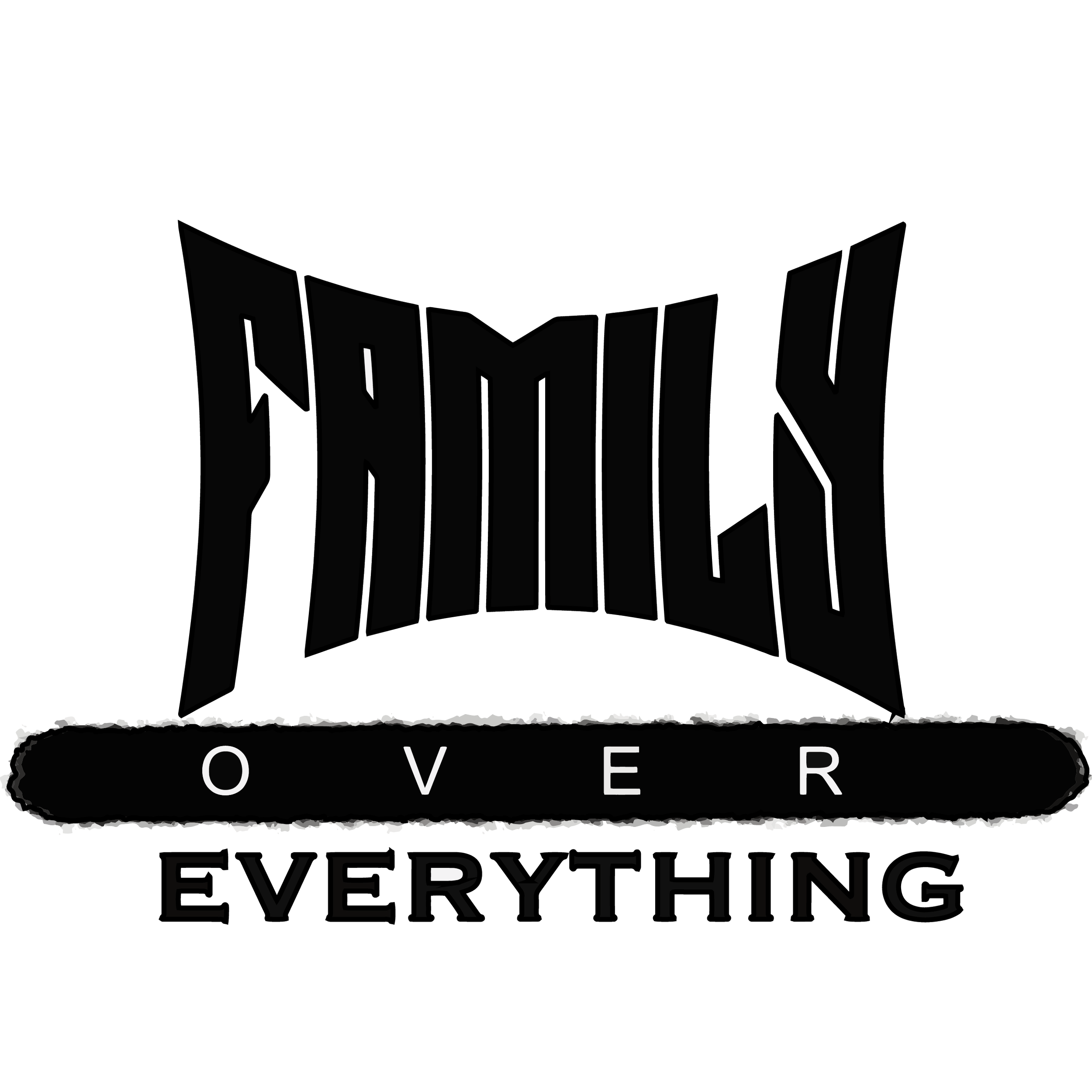 Black and white graphic text with the words "EVERYTHING" below a 3D-style triangular banner that says "HUMAN".