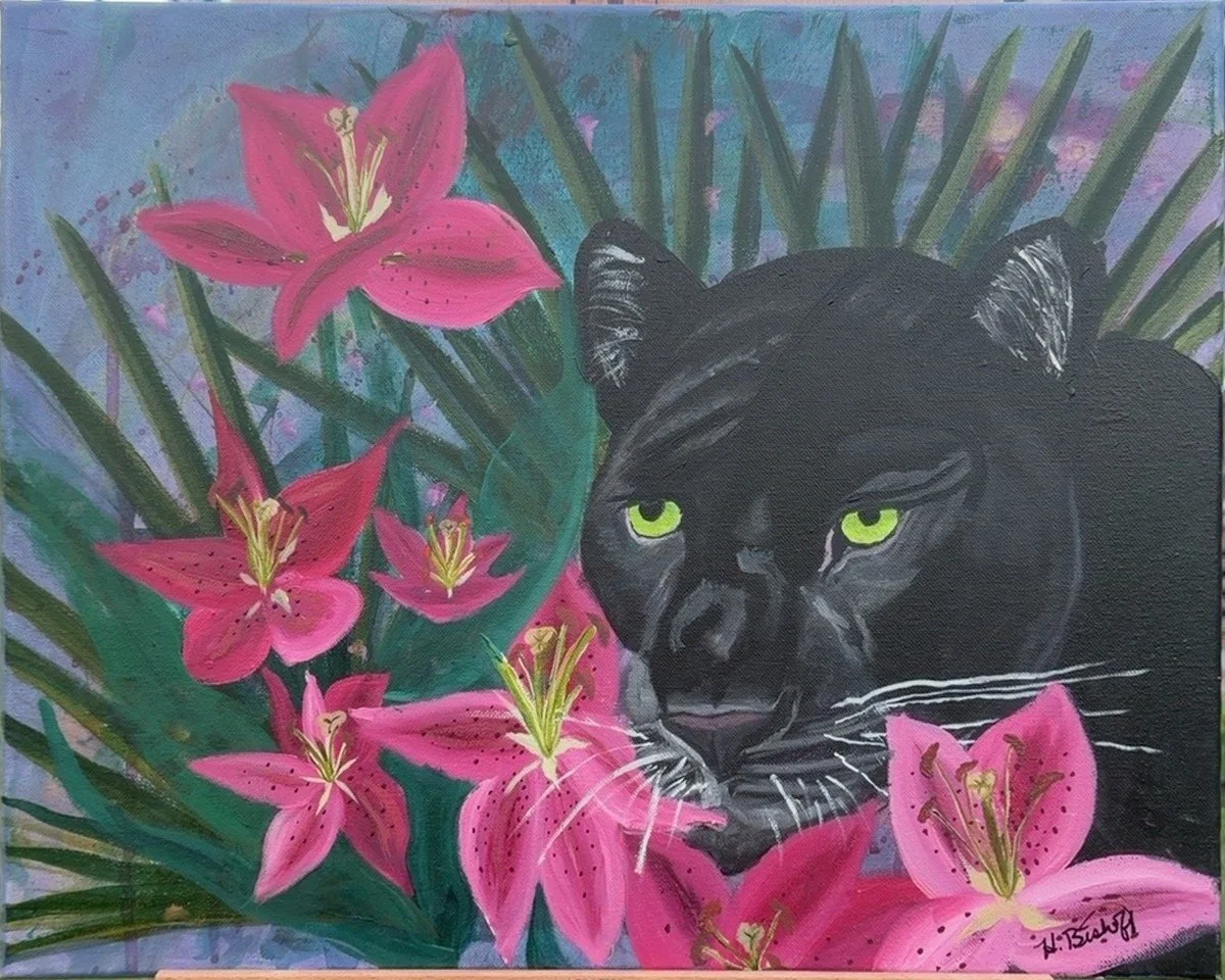 Wild Grace — Among the Lilies | Original Oil Painting