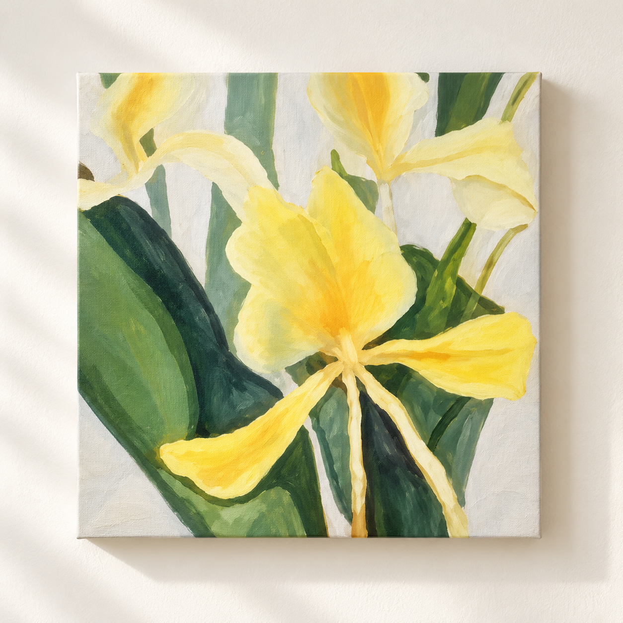 Yellow Ginger Lily | Botanical Canvas Art Print