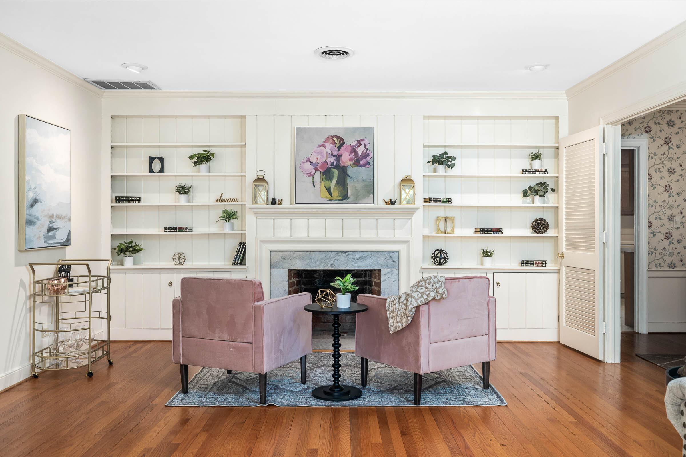 Painting Out These Built-Ins and Adding Some Color Brought This Study Back to Life - Ivy, Virginia