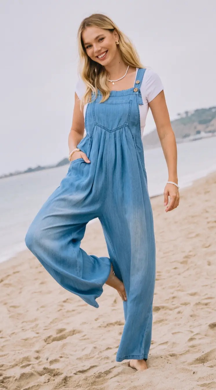 Washed Chambray Jumpsuit