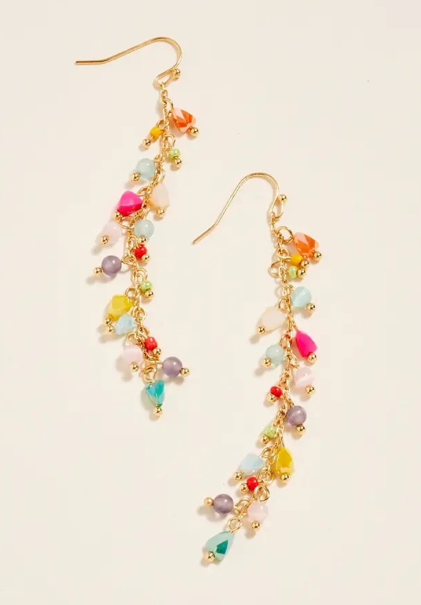 Semi-Precious Droplet Earring