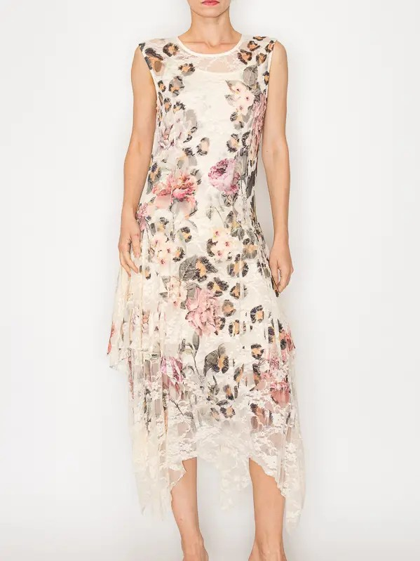 Whimsical Lace Midi Dress